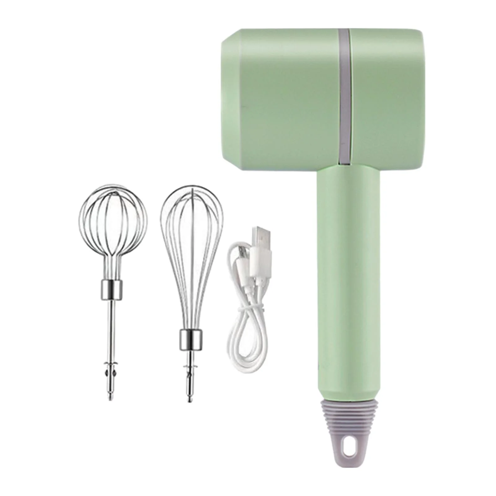 Electric Hand Mixer Lightweight Whisk Cooking Blender Milk Frother Bread Maker Stainless Steel Beaters