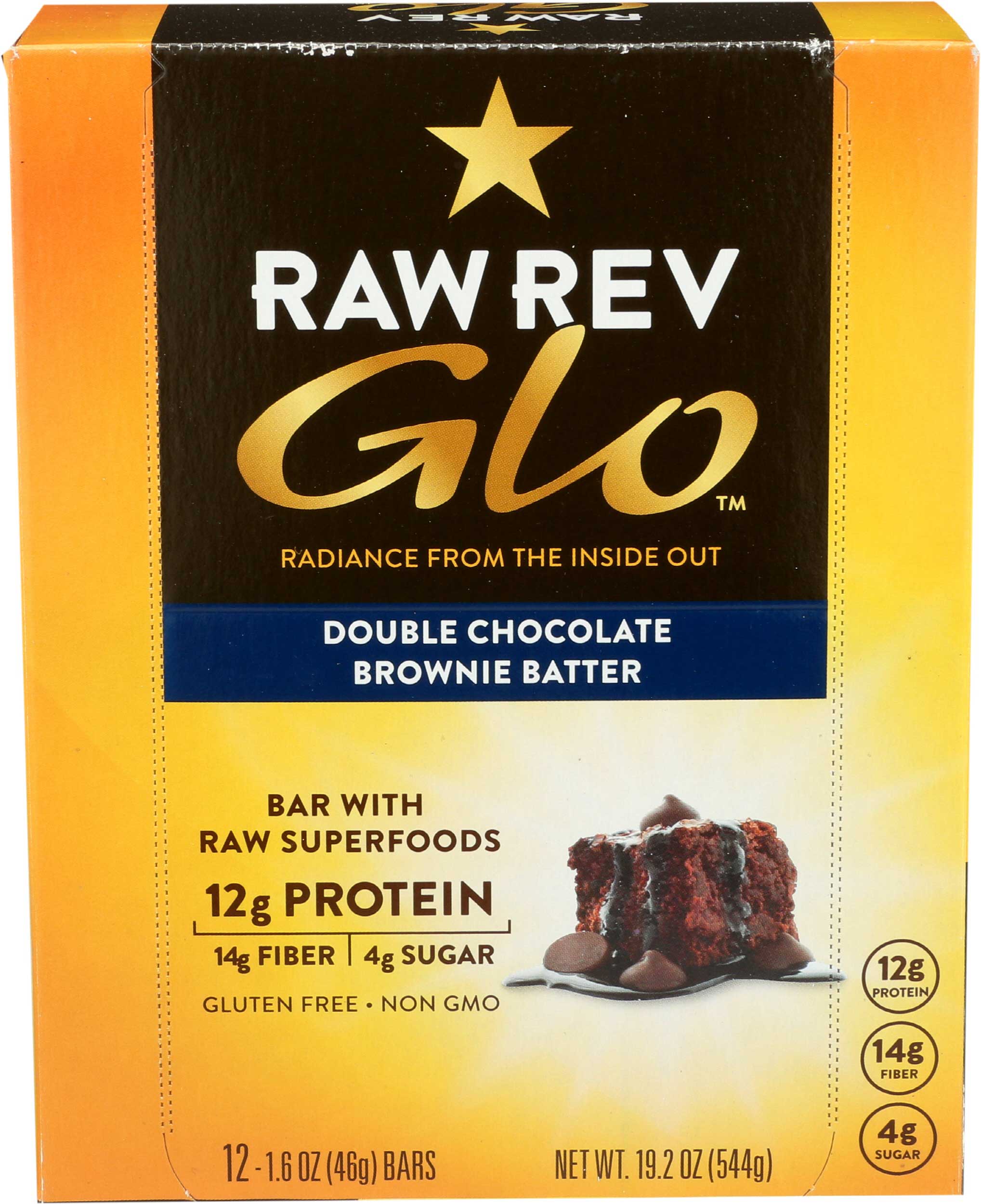 Raw Revolution Double Chocolate Brownie Batter Protein Bar, 16 Ounce -- 12 per case