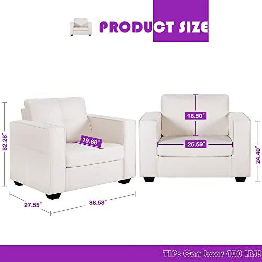 HBBOOMLIFE 65" W Morden Linen Fabric Sofa Couch w/ 2 USB Charging Ports and Wide Arms  Mid-Century Comfy Upholstered Loveseat Couches for Living Room  Bedroom  Office  Easy Assembly (