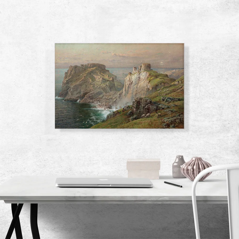 ARTCANVAS Tintagel 1881 Canvas Art Print by William Trost Richards - Size: 26