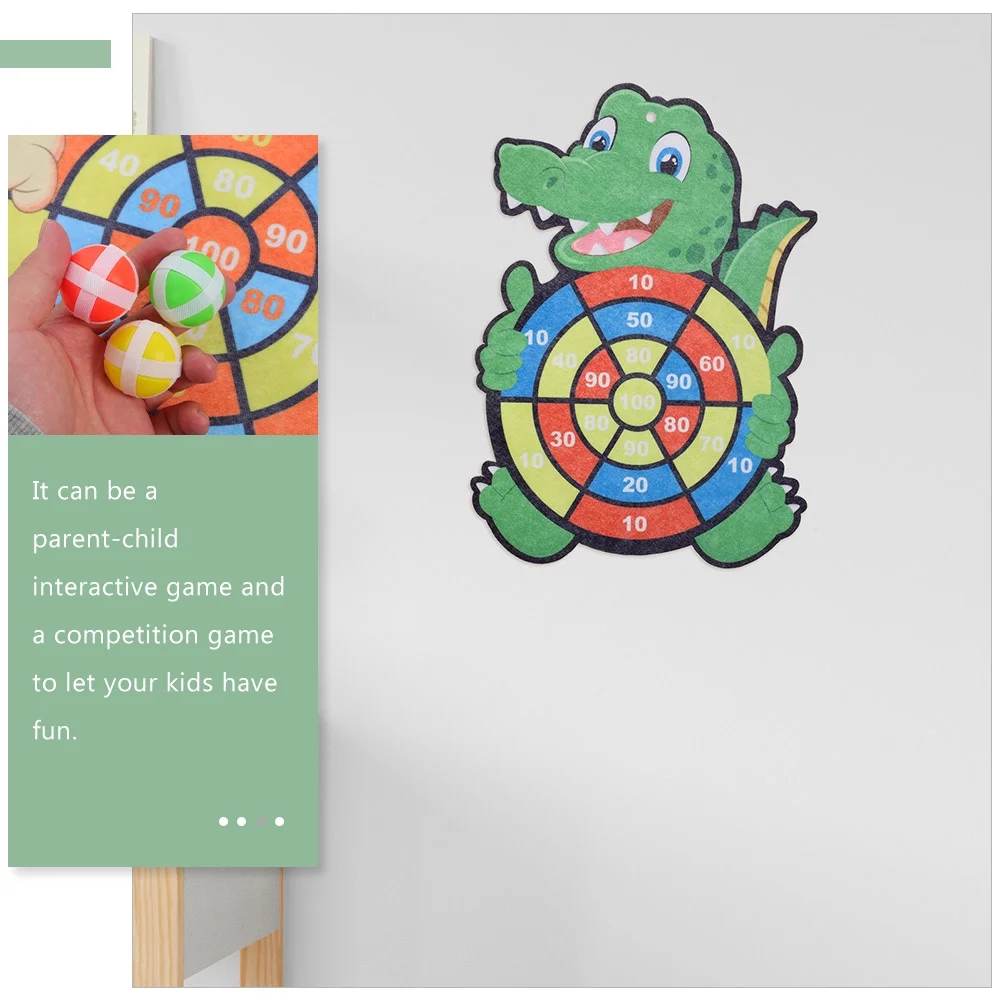 Kids Presents Children's Sticky Ball Dart Board Dartboards Indoor Plastic 10 Sets