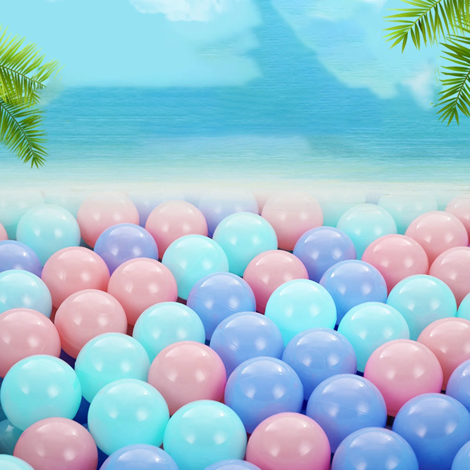 100Pcs Ball Pit Balls Funny Long Life Span Plastic Boys Girls Mixed Colors Ocean Balls Pool Accessories Random Color 1 Se