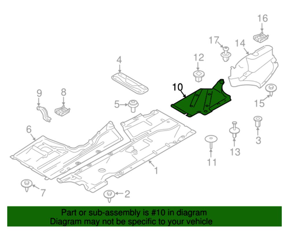 New Genuine BMW Under-body Paneling Side On (2012-2020) OE 51757258050