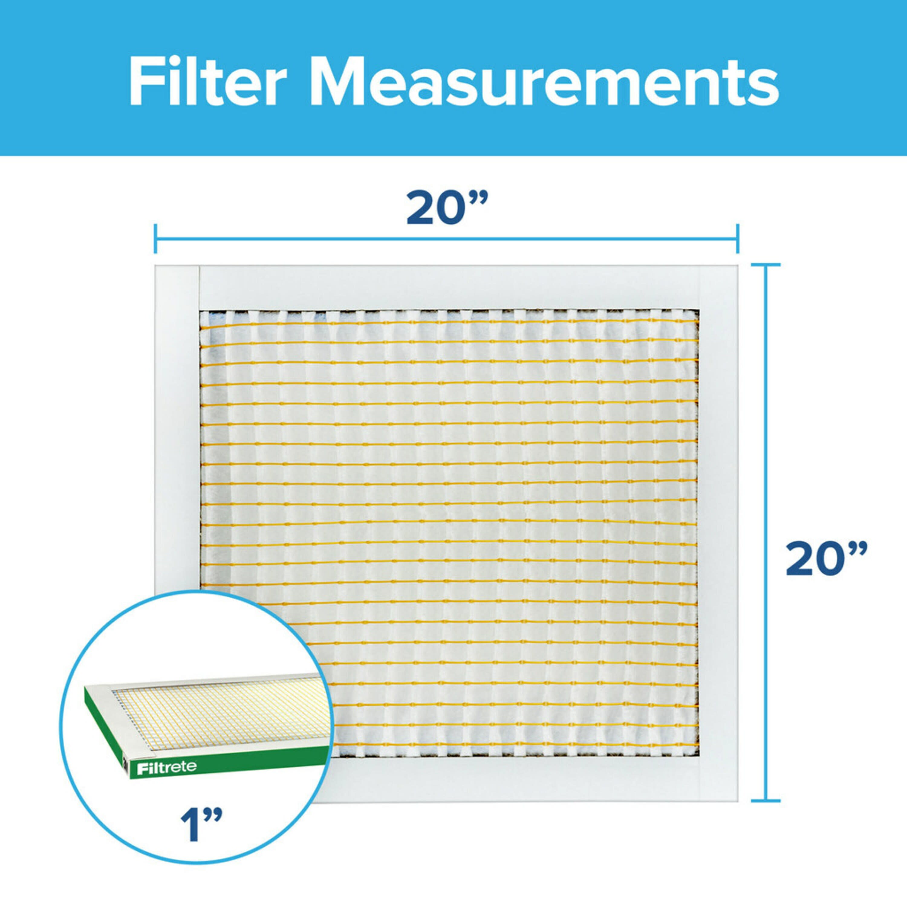 Filtrete 20x20x1 Air Filter, MPR 700 MERV 8, Dust, Pollen, and Pet Dander Reduction, 1 Filter