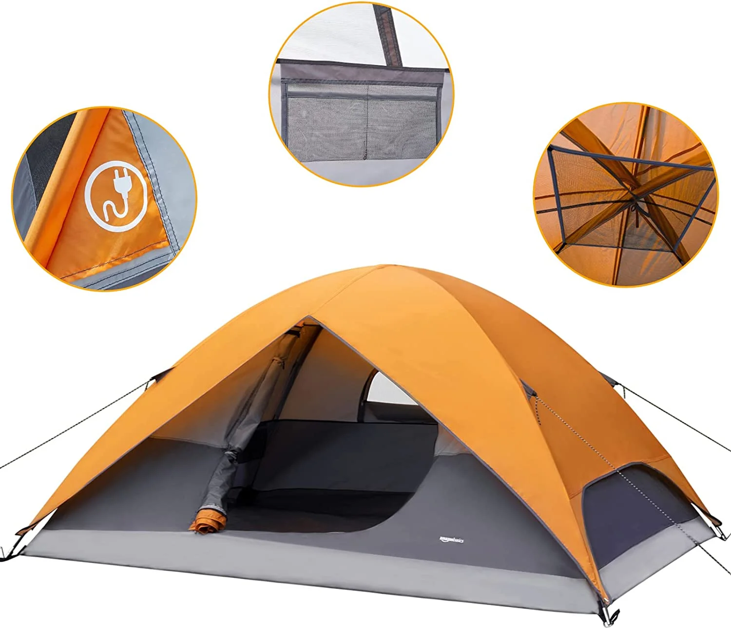 RUO Dome Camping Tent With Rainfly and Carry Bag, 4/8 Person