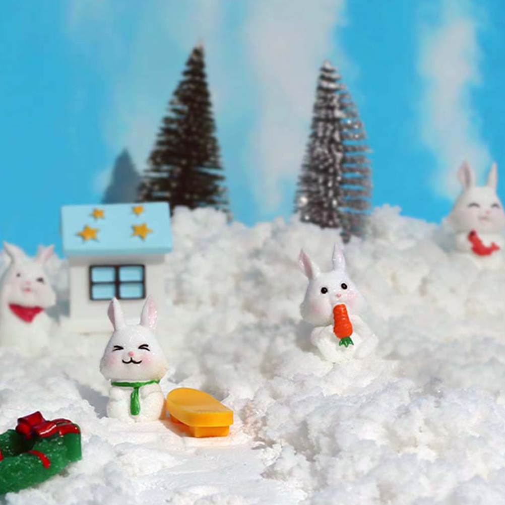 Light House Decorations for Home Accessories Micro Landscape Rabbit Dollhouse Ornament DIY Fairy Miniature Figurines Garden