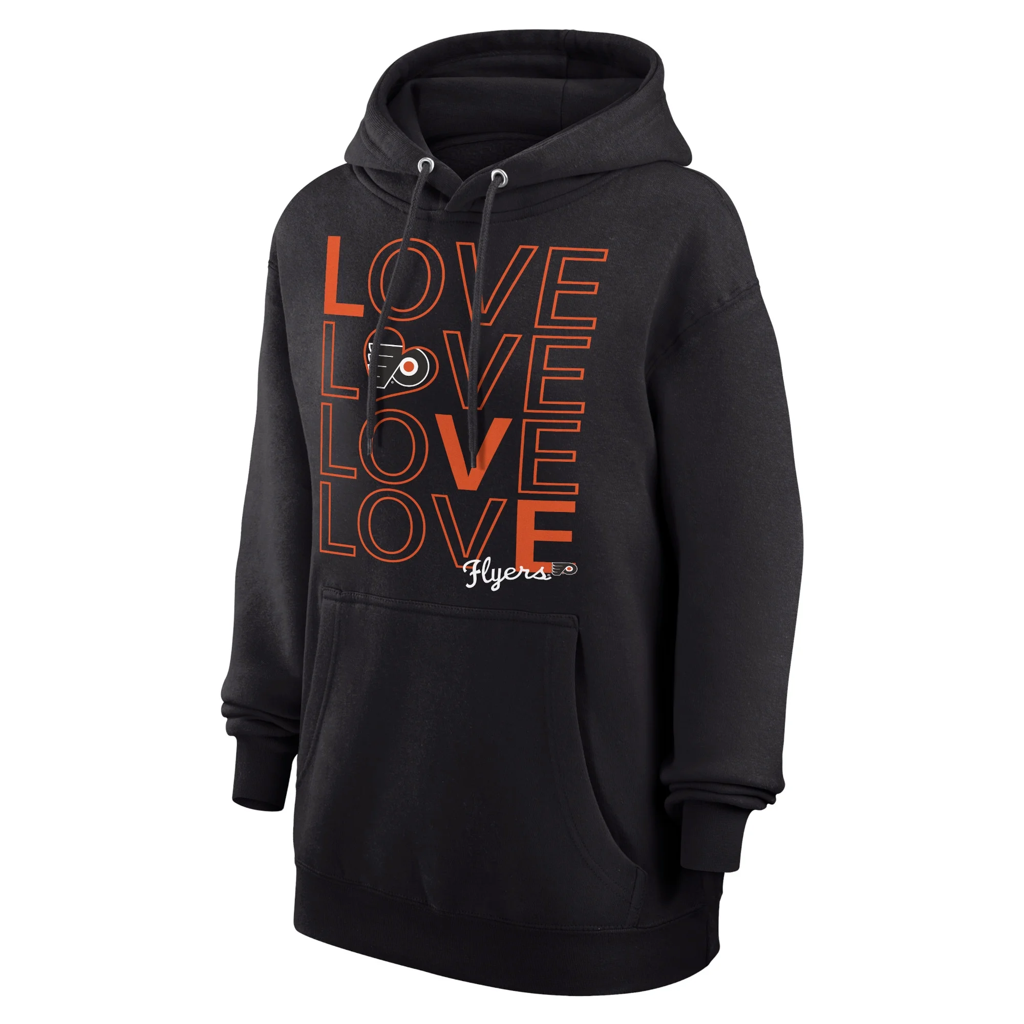 Women's G-III 4Her by Carl Banks  Black Philadelphia Flyers Hockey Love Fleece Pullover Hoodie