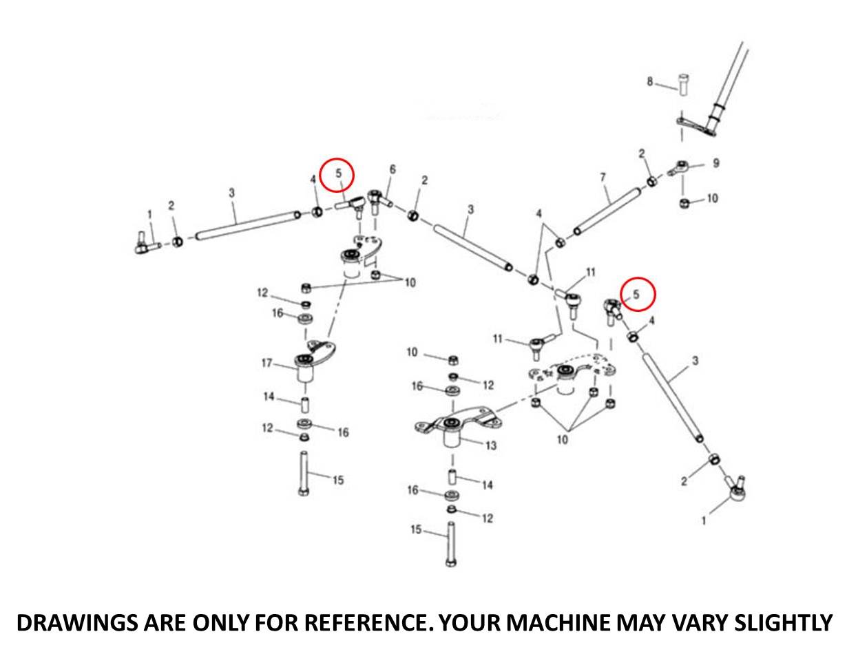 SPI-SPORT PART Tie Rod M10 X 1.25 Left Thread for Snowmobile SKI-DOO MX Z XRS 600 HO SDI 2007