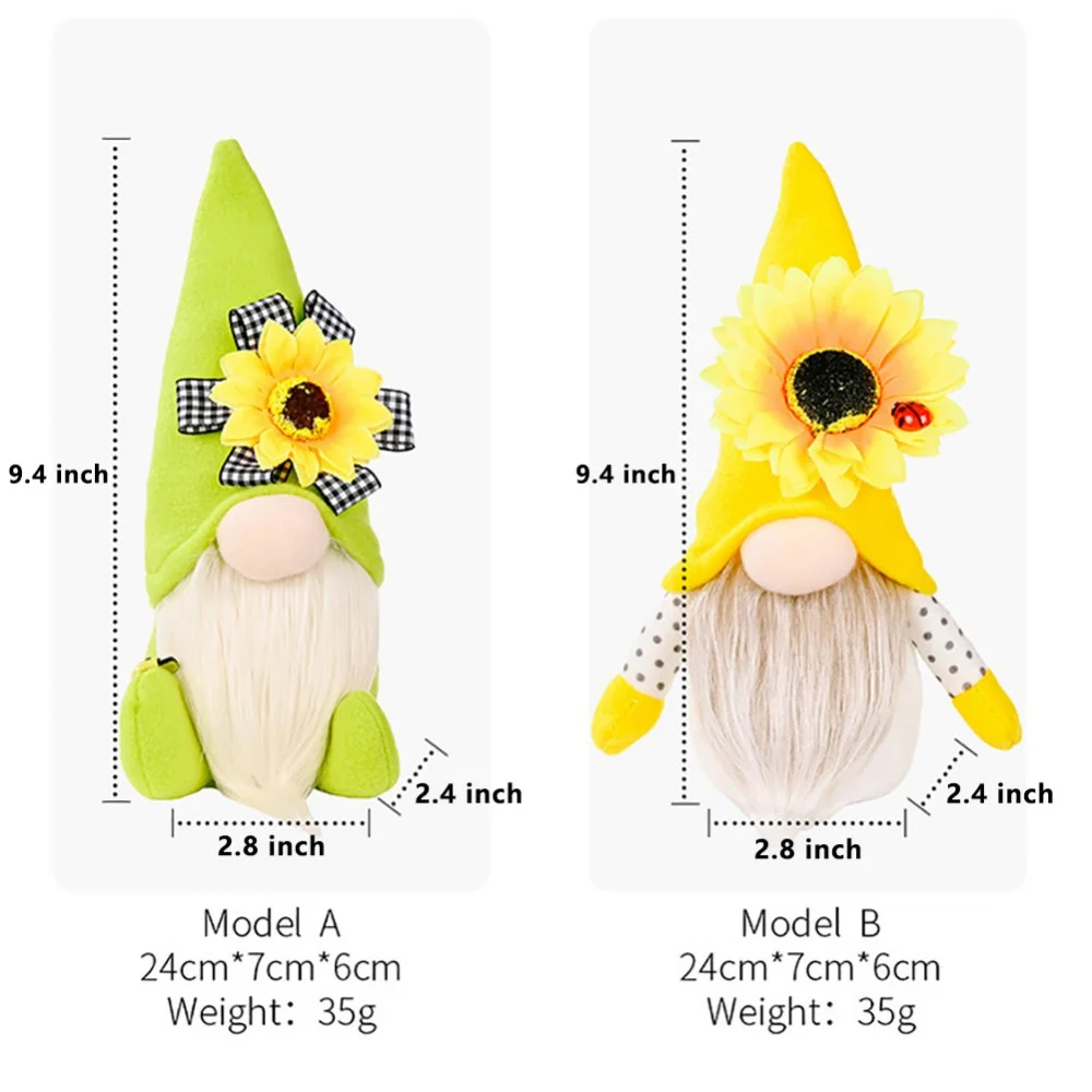Clearance!!Hotaey Sunflowers Gnome Farmhouse Sunflower Kitchen Decor Elf Plush Doll