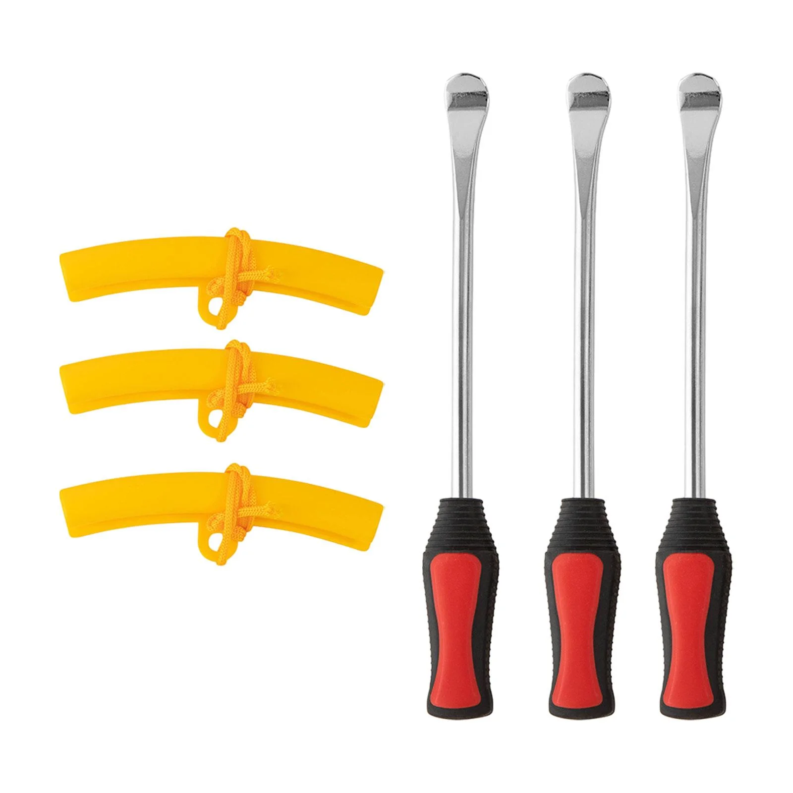 AMLESO 3Pcs Tire Spoon Lever Tire Lever Tire Repair Tool Portable Professional Motorcycle Tire Changing Tools Bike Tire Tool Yellow