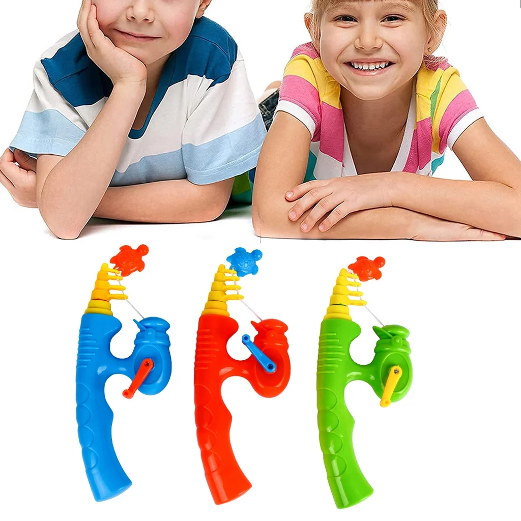 SIEYIO 6 Pieces Kids Fishing Rod Fishing Pole Toy Magnetic Fishing Pool Toys Game