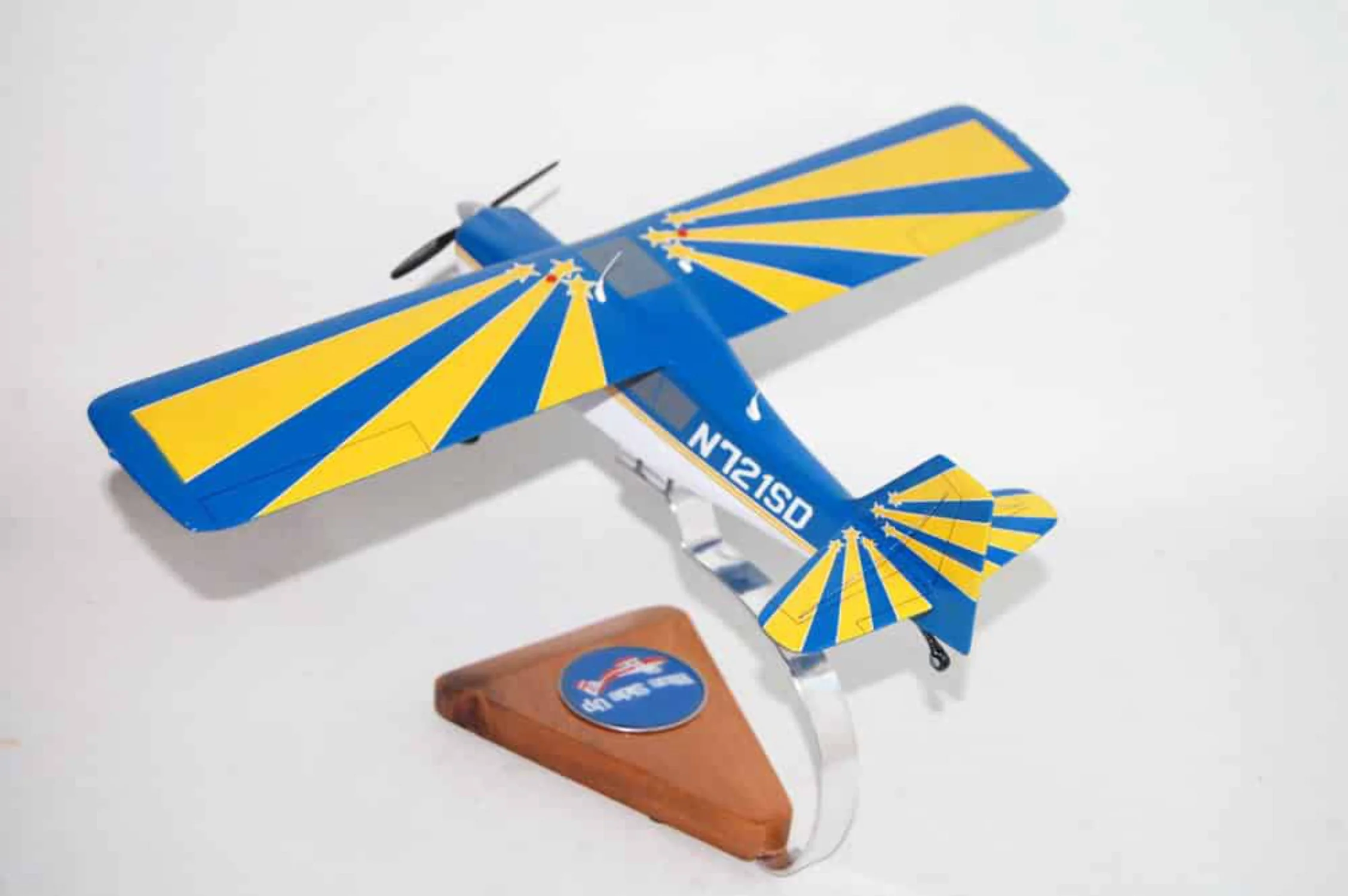 Super Decathlon N721SD (Blue and Yellow) Model