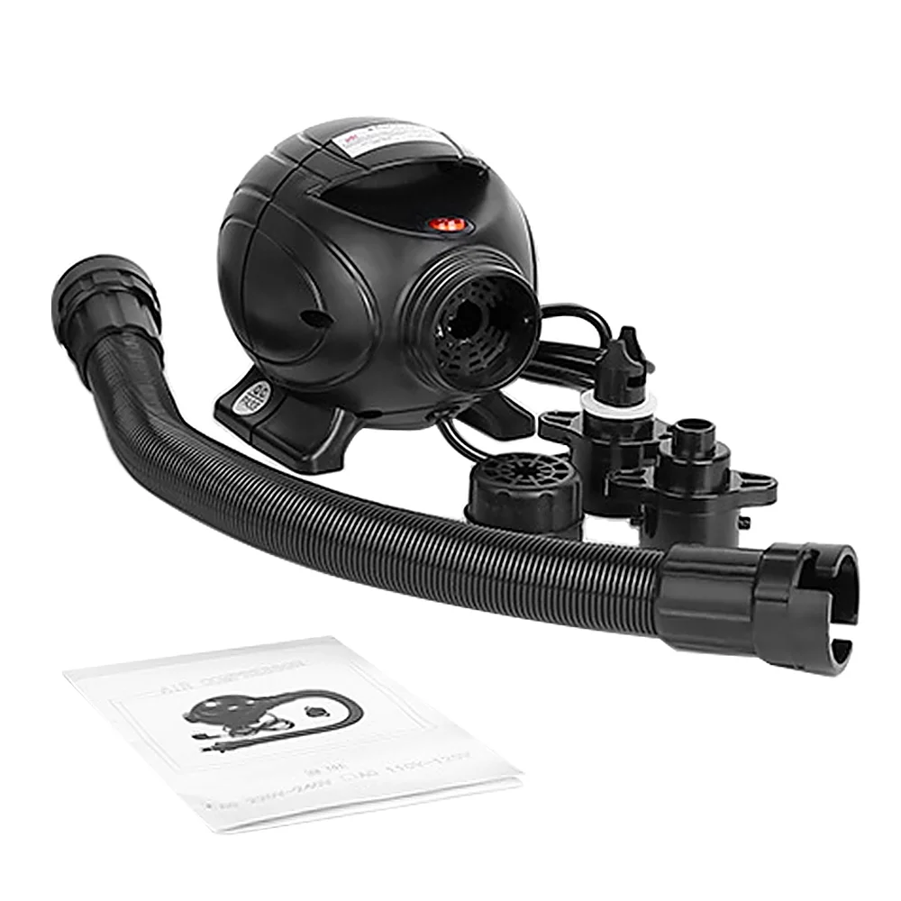 Carevas Portable 800W Electric Air Pump Inflator Deflator with 3 Nozzles for Inflatables Air Bed Mattress Float Pool Toy