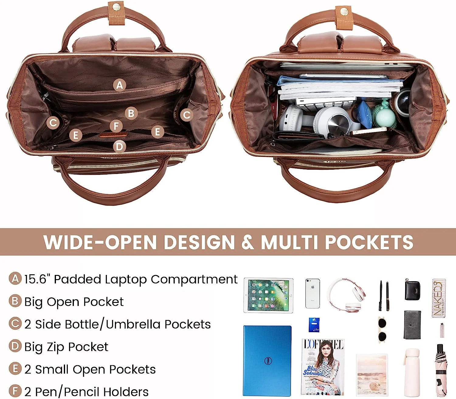 Lovevook Laptop Backpack for Women 15.6