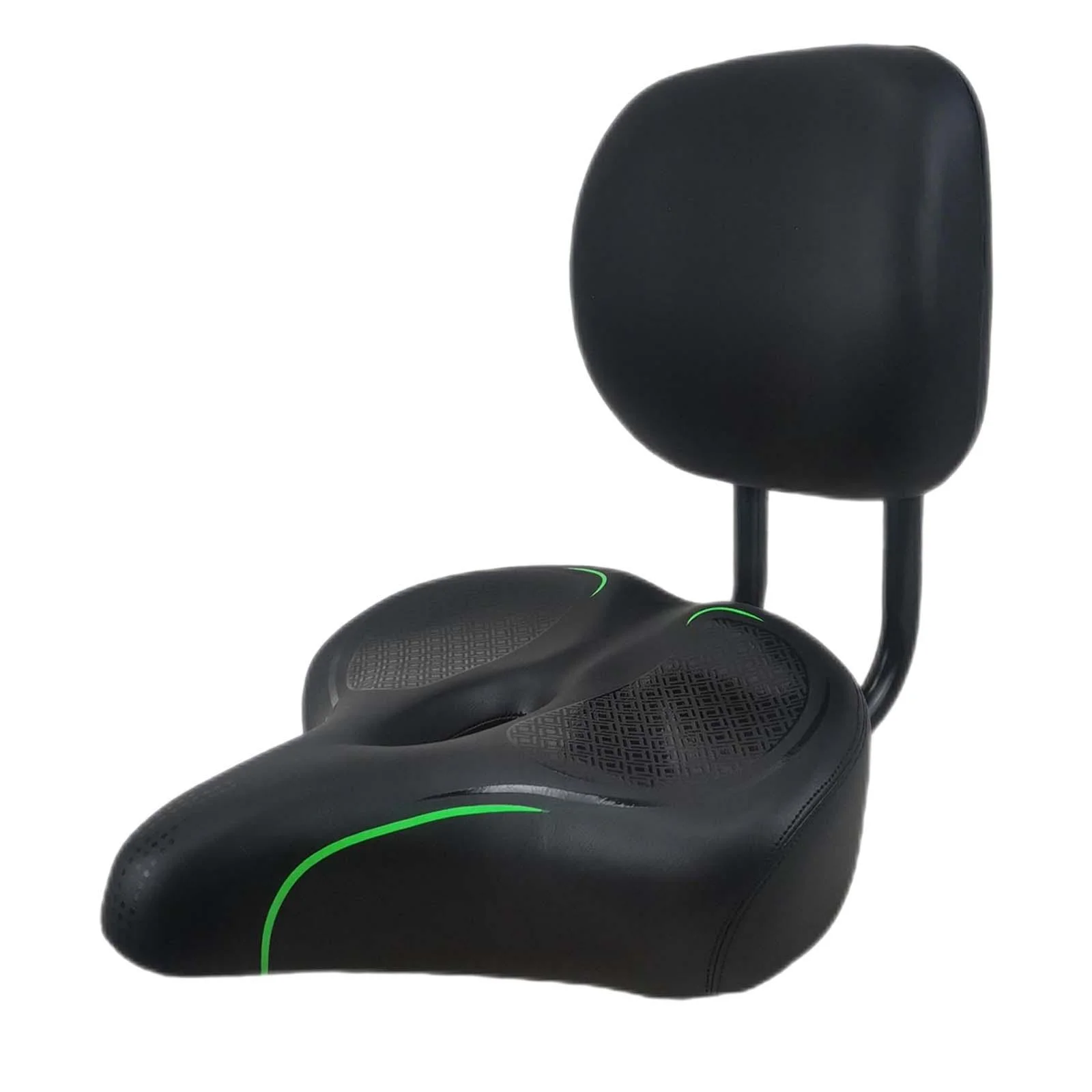 Saddle Seat Women Men Bicycling Back Support Bike Seat with Backrest Green