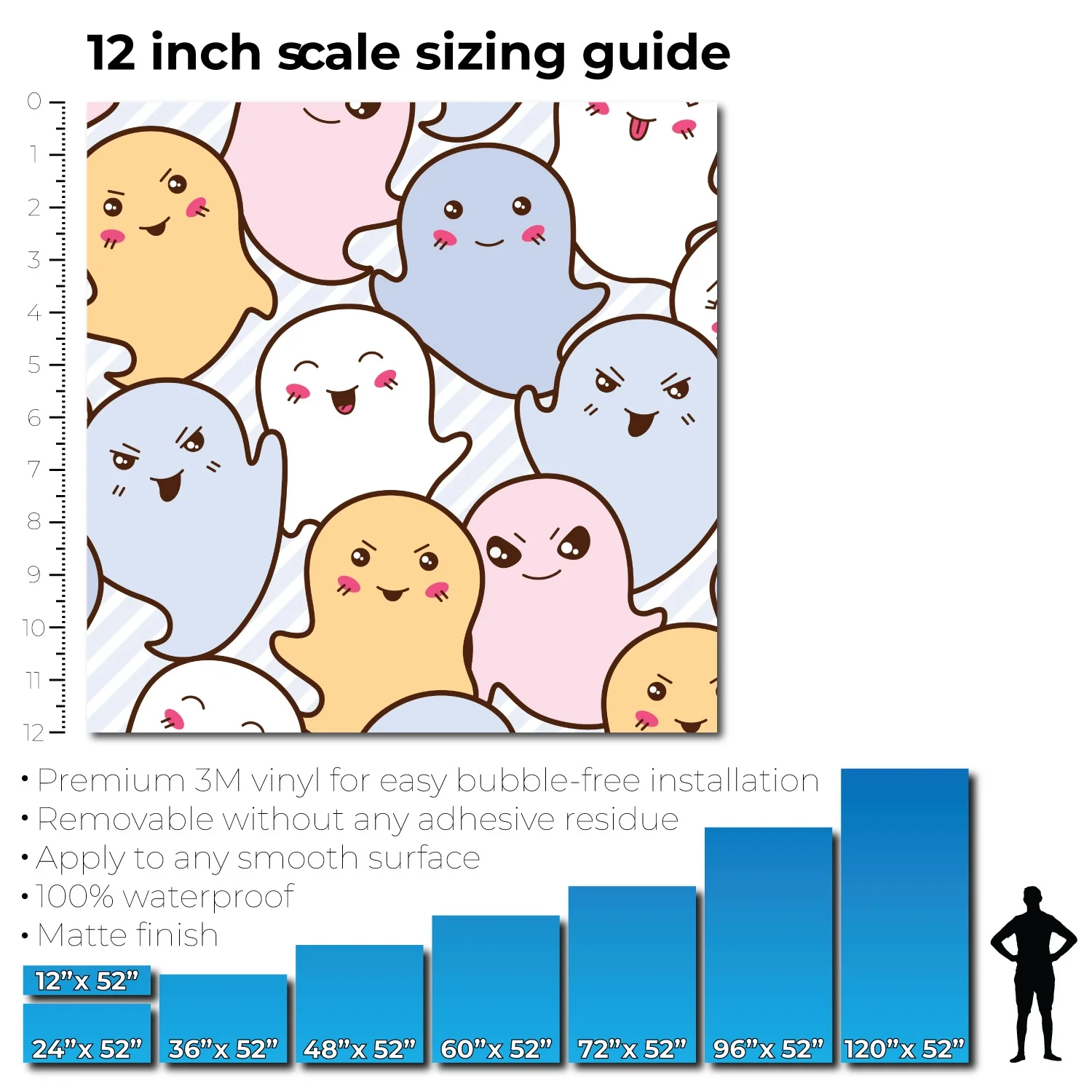 Seal Gang 48” x 52” Vinyl Wrap Sheet for large or custom items | 3M wrap DIY to custom skin gear of all types and sizes, including vehicles, boats, appliances, furniture, atv’s, golf carts, bikes