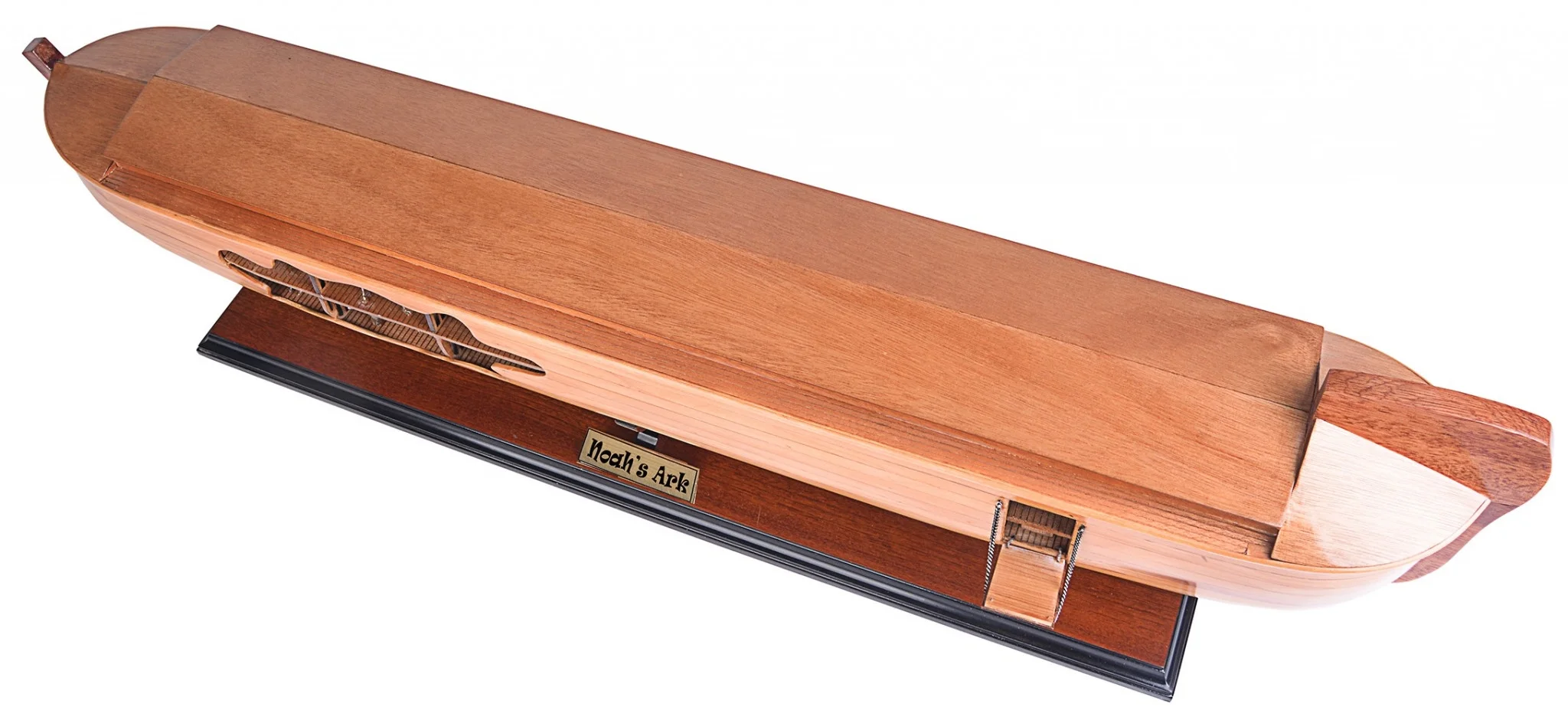 HomeRoots  8 in. Manufactured Wood Hand Painted Decorative Boat, Wooden