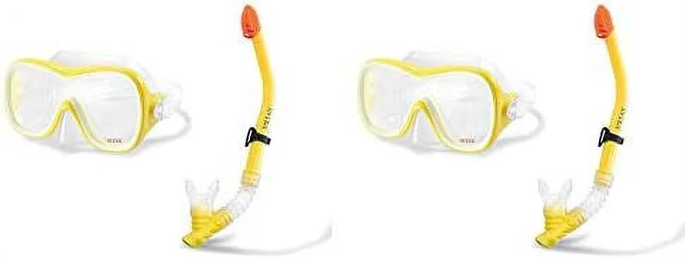 Hypoallergenic Latex Mask & Easy Flow Snorkel Set (2 Pack)