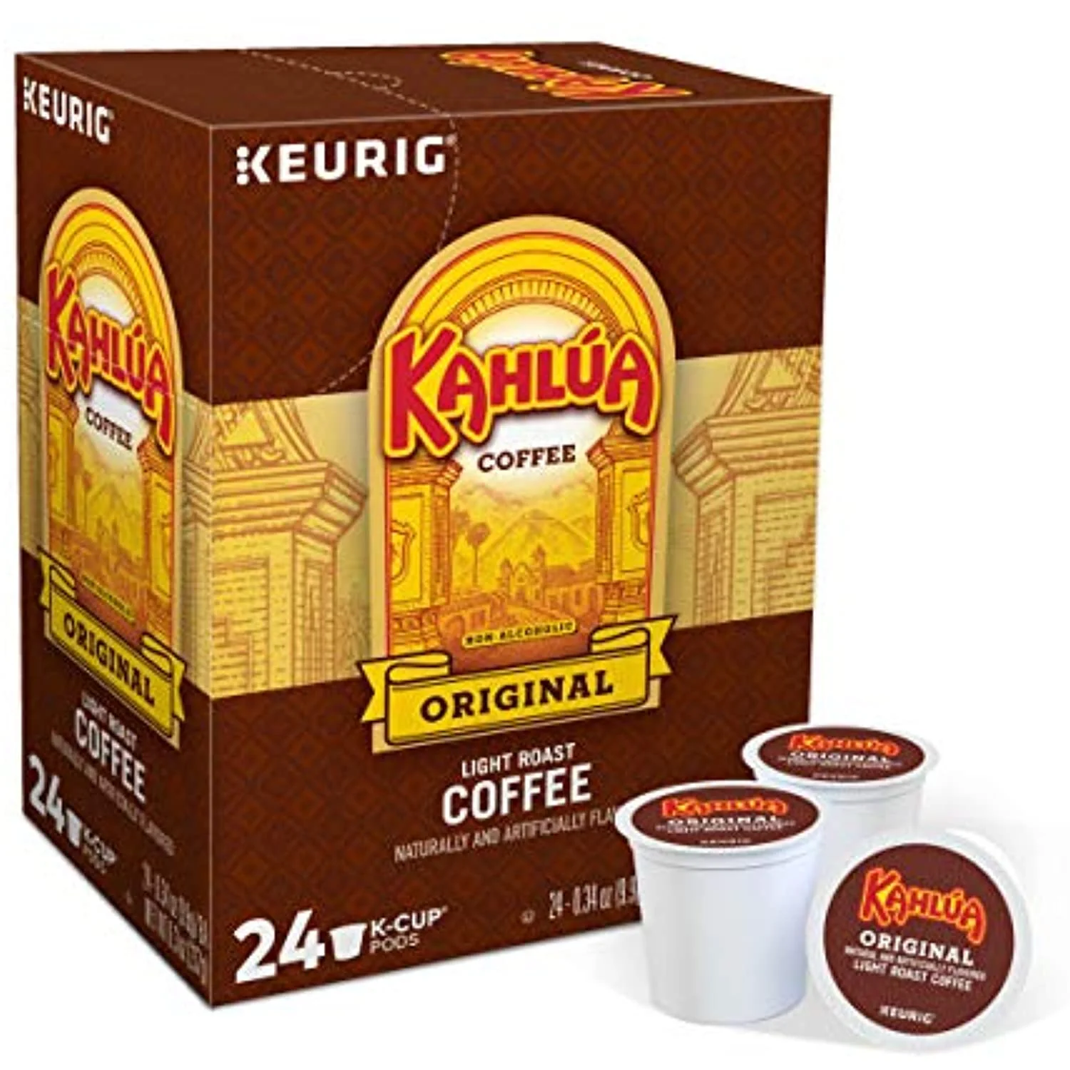 Kahlua Original, Single-Serve Keurig K-Cup Pod, Light Roast Coffee, 24 Count (Pack Of 4)