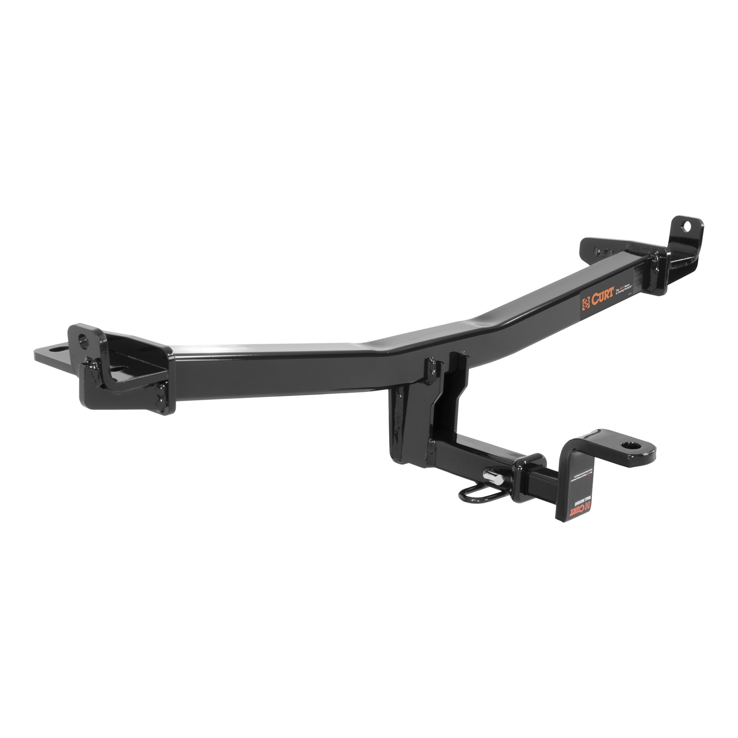 CURT Class 2 Trailer Hitch with Ball Mount - Includes an old-style ball mount, installation hardware, pin & clip