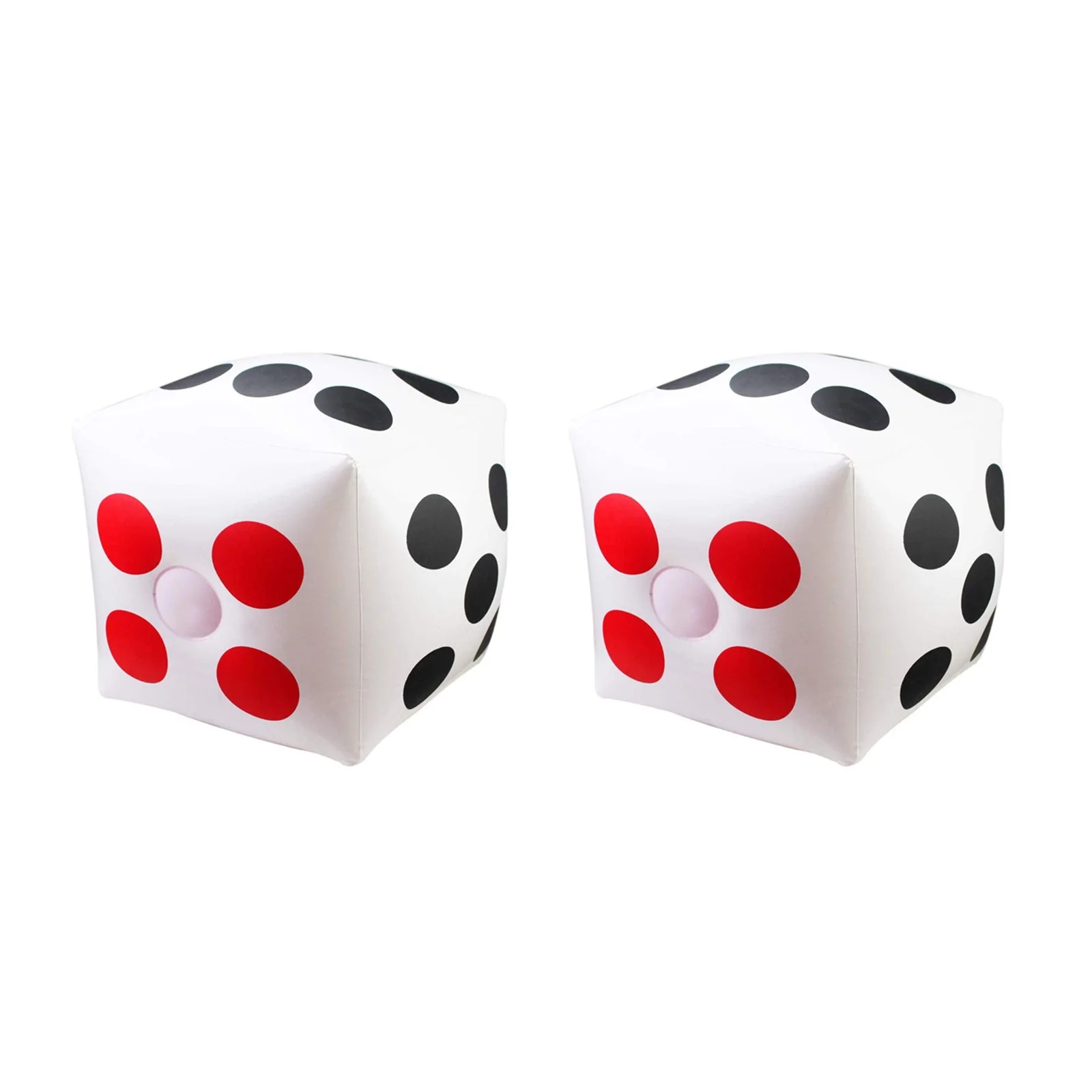 Haykey 2pc Outdoor Giant Inflatable Dice Set For Indoor And Outdoor Broad Game Pool Party Festival Decorations Game 13 Inch Inflatable Dice