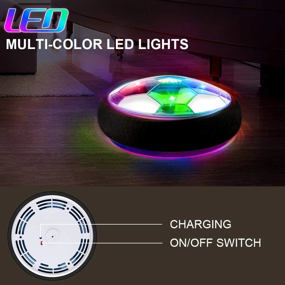 DIY Flashing Air Soccer, Toys Floating Soccer, Disk Hover Ball