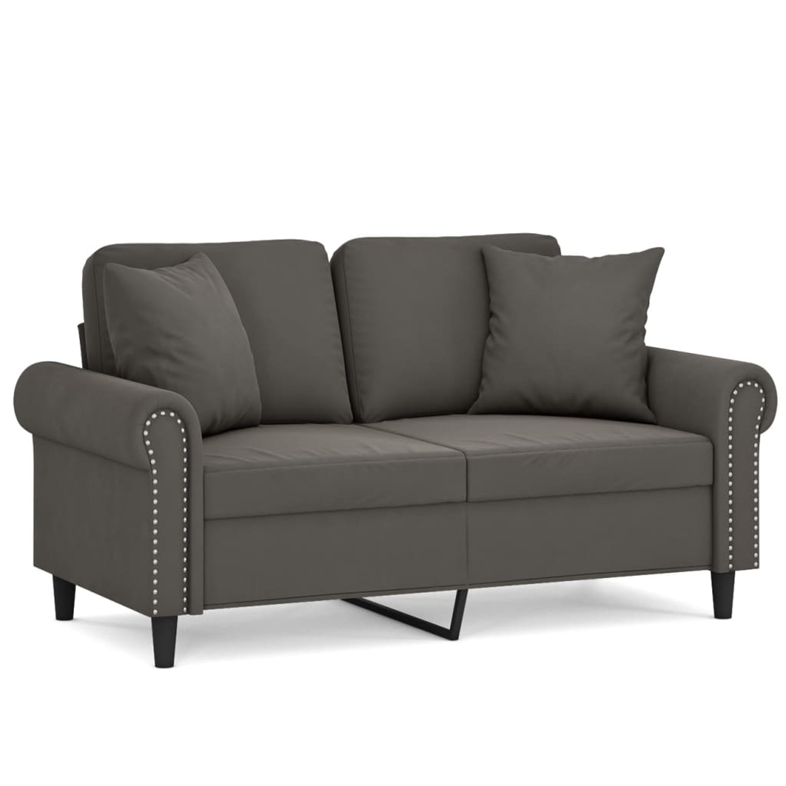 Andoer 2-Seater Sofa with Pillows&Cushions Dark Gray 47.2