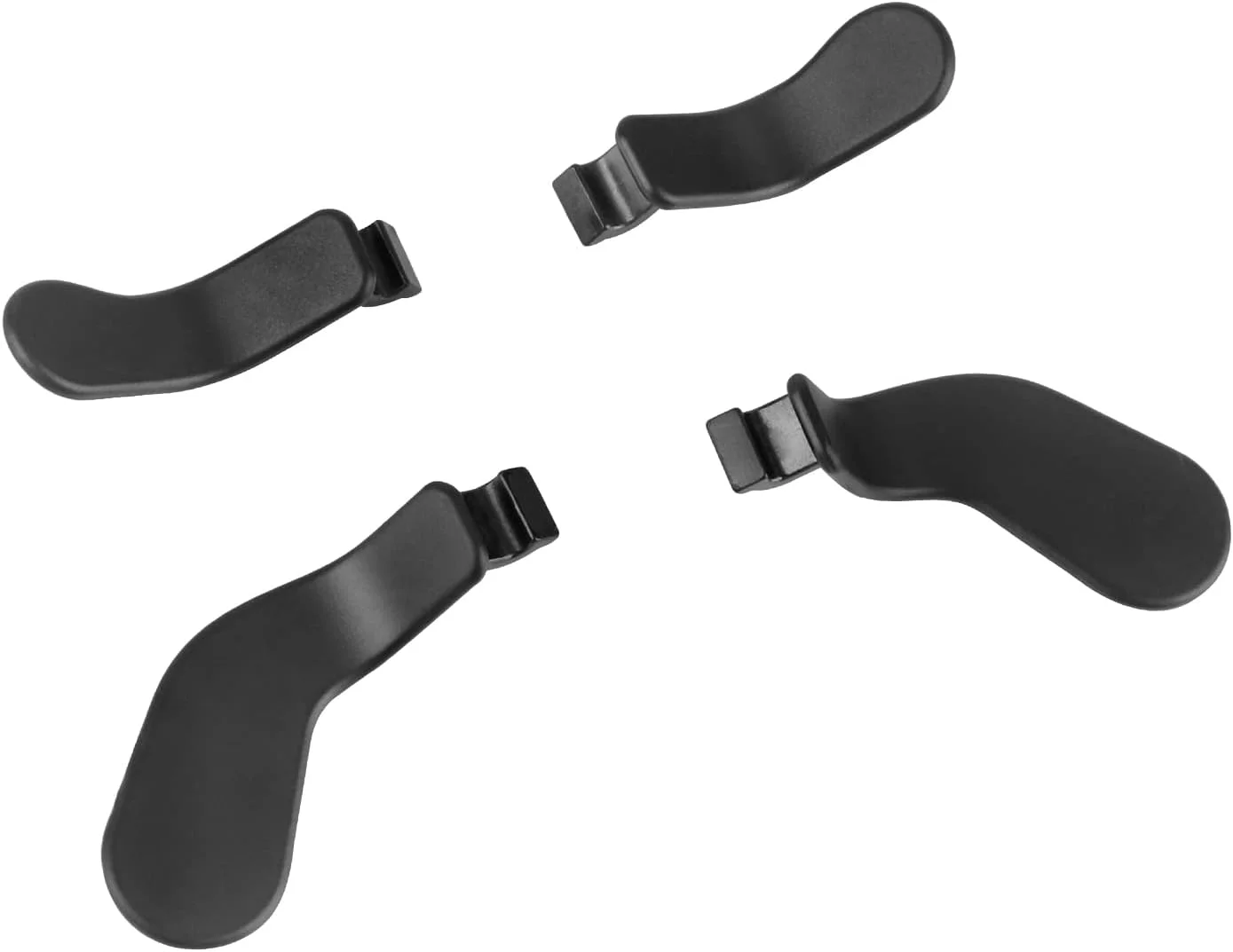 TOMSIN 4 pcs Interchangeable Xbox Elite 2 and Series 1 Paddles, Metal Stainless Steel Replacement Parts for Xbox One Elite Controller Series 2 & 1,for Xbox Elite Controller Series 2 Core (2 Medium & 2 Mini) (Black)