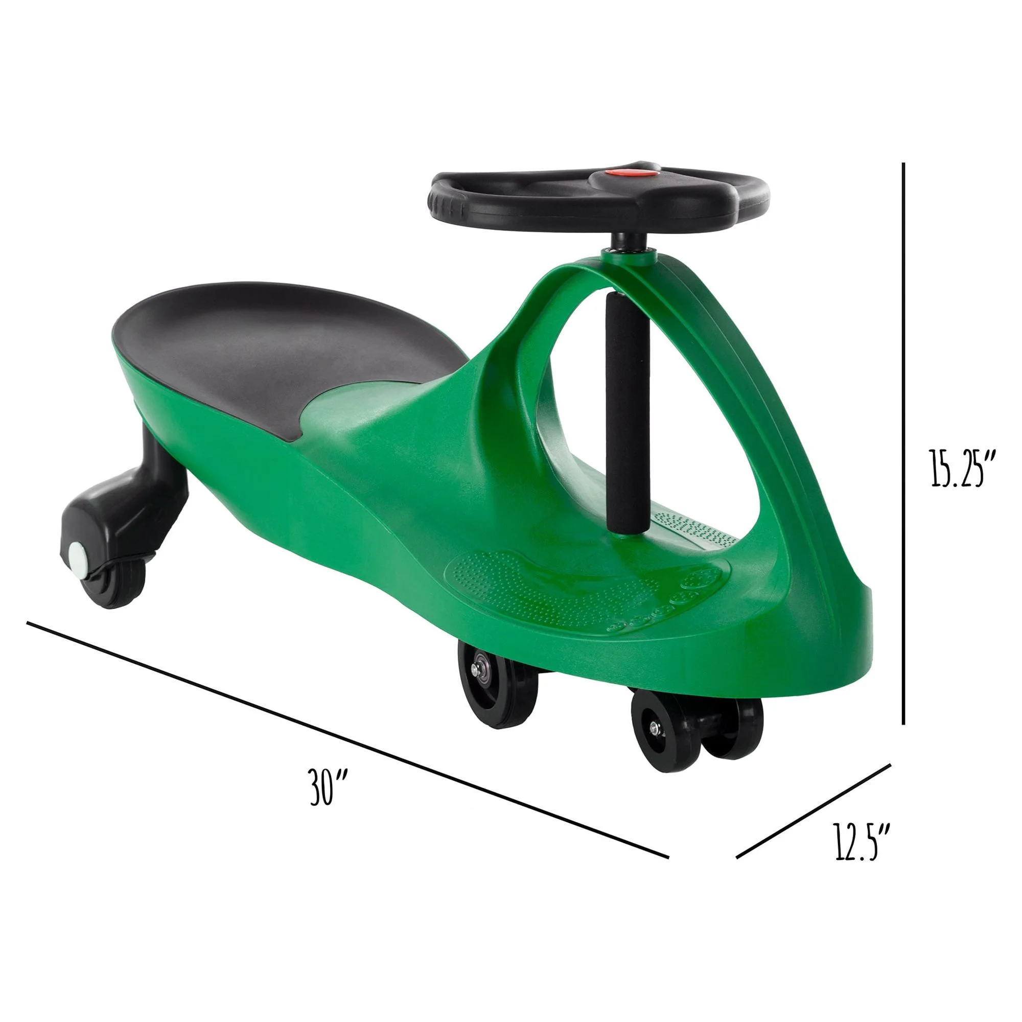 Lil' Rider Car, No Batteries, Gears or Pedals, Uses Twist, Turn, Wiggle Movement to Steer Zigzag Car Foot-to-Floor Ride-On