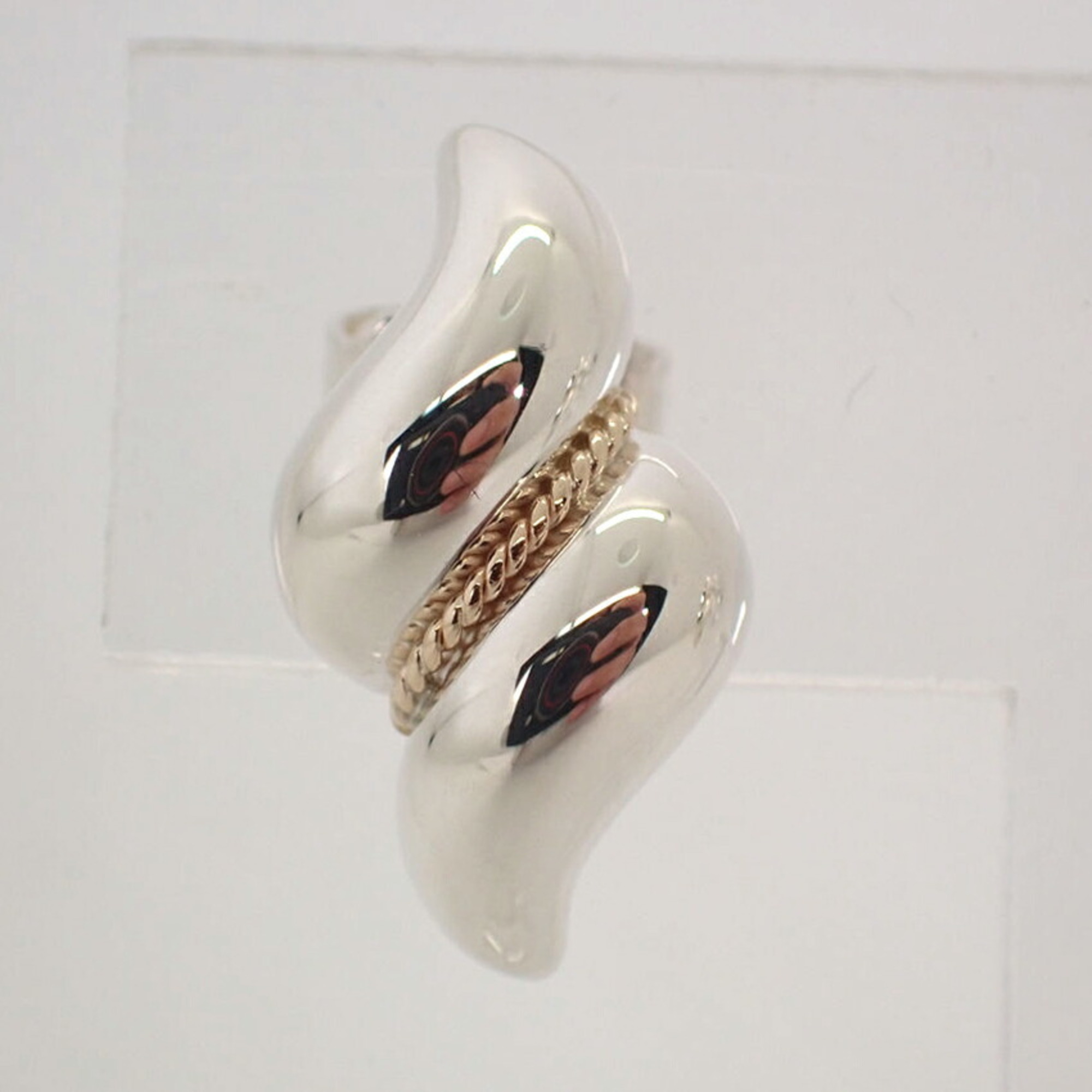 Pre-Owned TIFFANY 925 585 shell twist combination earrings (Good)