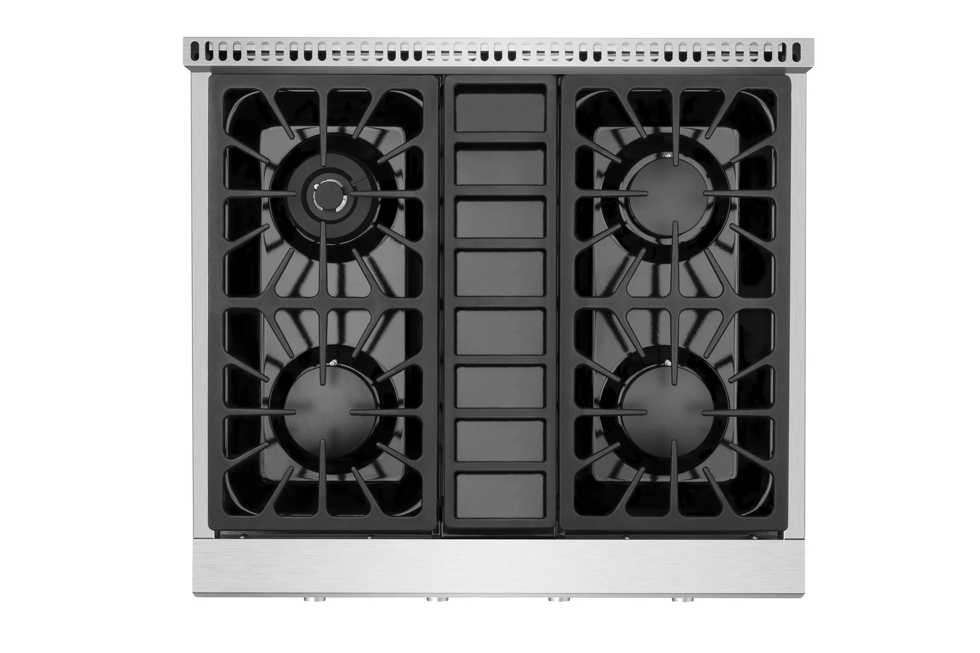 Empava 30 in. Pro-Style Slide-in Natural Gas Rangetop with 4 Deep Recessed Sealed Ultra High-Low Burners in Stainless Steel