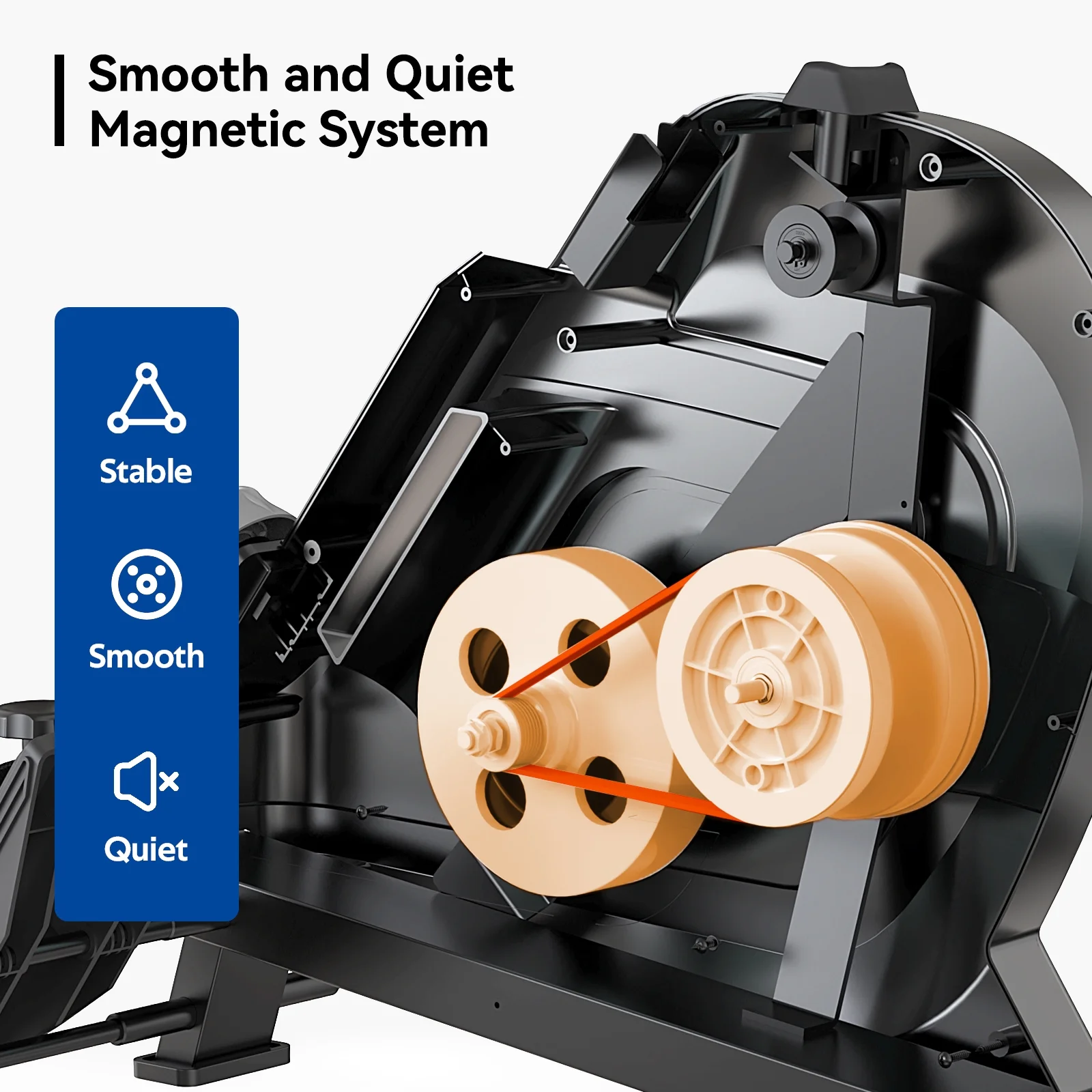 pooboo Rowing Machine Bluetooth 14 Levels Max 350 LBS Magnetic Rower with LCD Monitor, Tablet Holder, Upgraded Rowing Machines for Home use