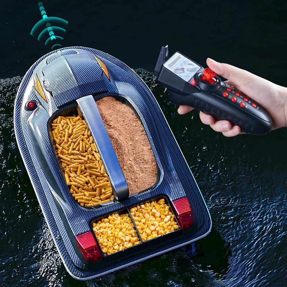 walmeck Large 3 Hopper High Speed Fishing Boat 500M 7KG Load Voice Broadcast Smart Route Correction Remote Control Bait Boat