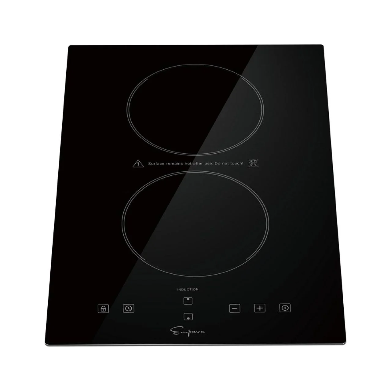 Empava Electric Stove Induction Cooktop Vertical with 2 Burners Vitro Ceramic Smooth Surface Glass