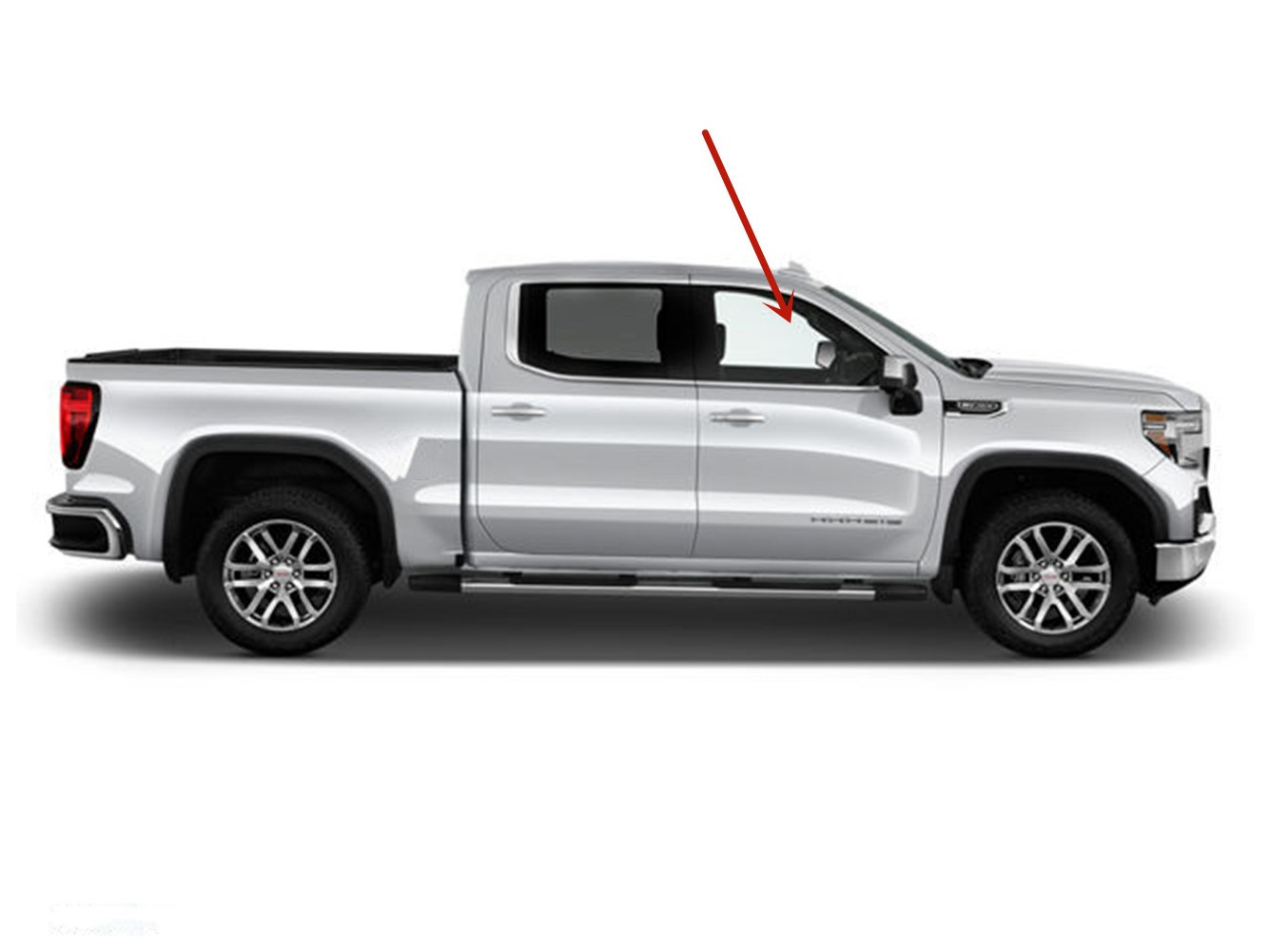 Passenger Right Side Front Door Window Door Glass Compatible with GMC Sierra/Chevrolet Silverado 1500 4 Door Crew/Extended Cab 2019-2022 Models