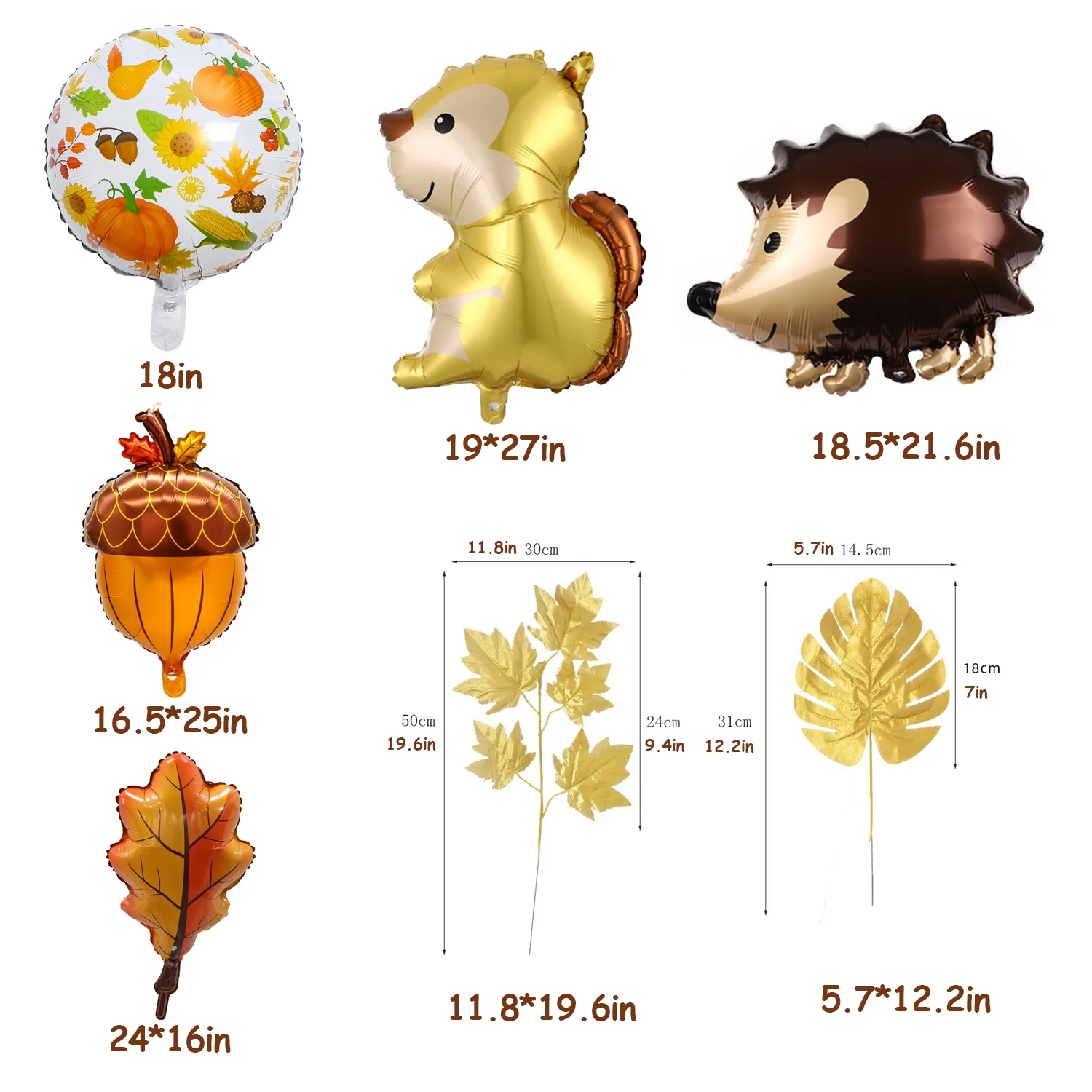 Fall Balloons Arch Garland Kit, Orange Brown Gold Balloons  Balloons Arch Strip Maple Leaves for  Wedding Autumn Harvest Birthday Thanksgiving Party Fall Decorations