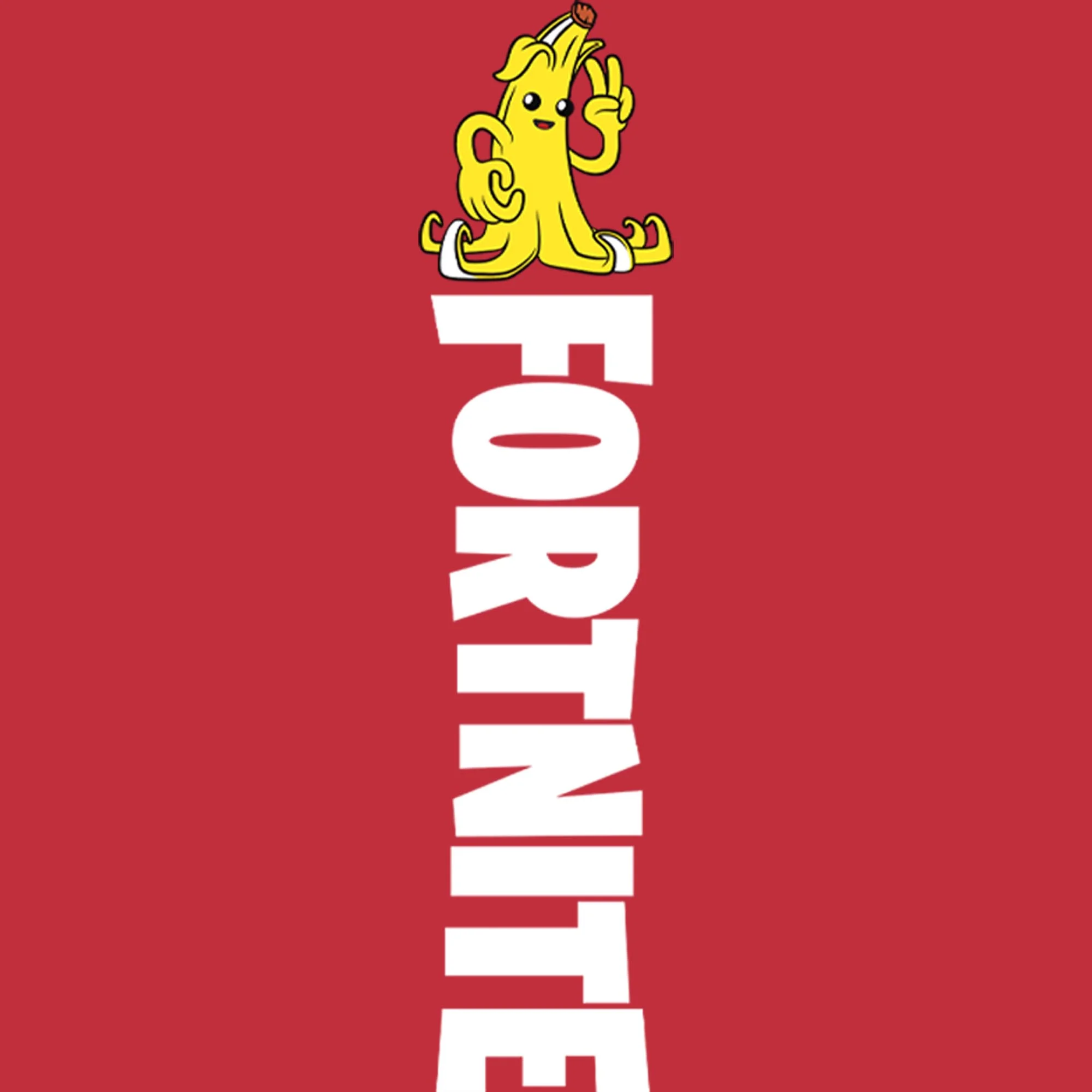 Men's Fortnite Peely Peace Sign Logo  Sweatshirt Red X Large