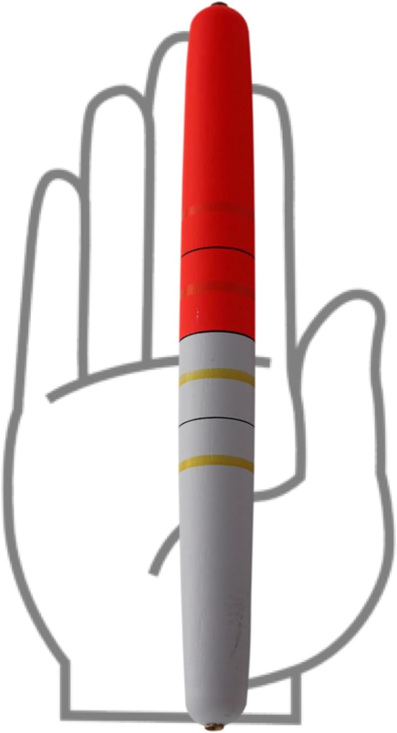 Tube Balsa Wood Fishing Floats - Red & White (12-Pack)