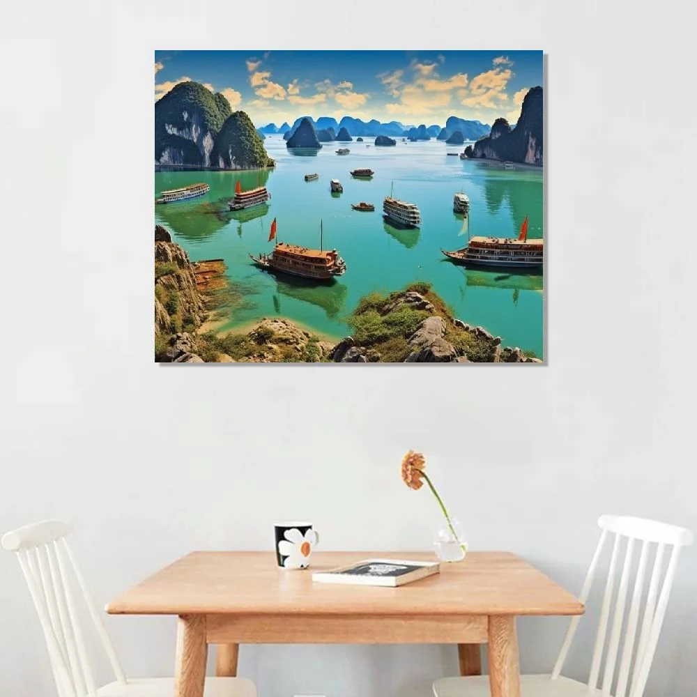 PIKWEEK Nature Cloud Sea Wall Art Canvas Prints Poster For Home Office Decorations