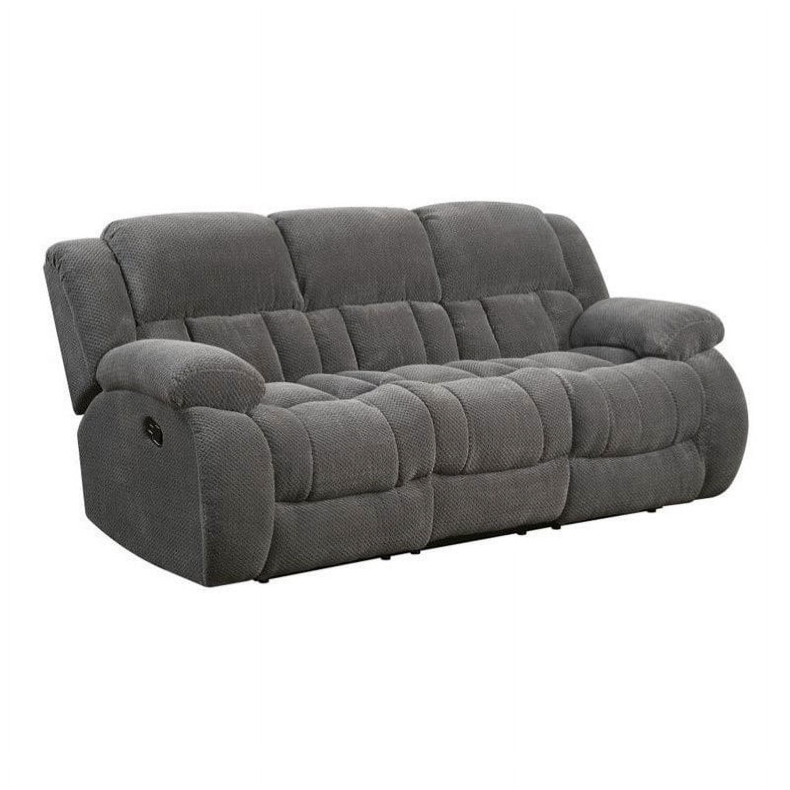 2 Piece Recliner Sofa Set with Reclining Loveseat and Reclining Sofa in Gray