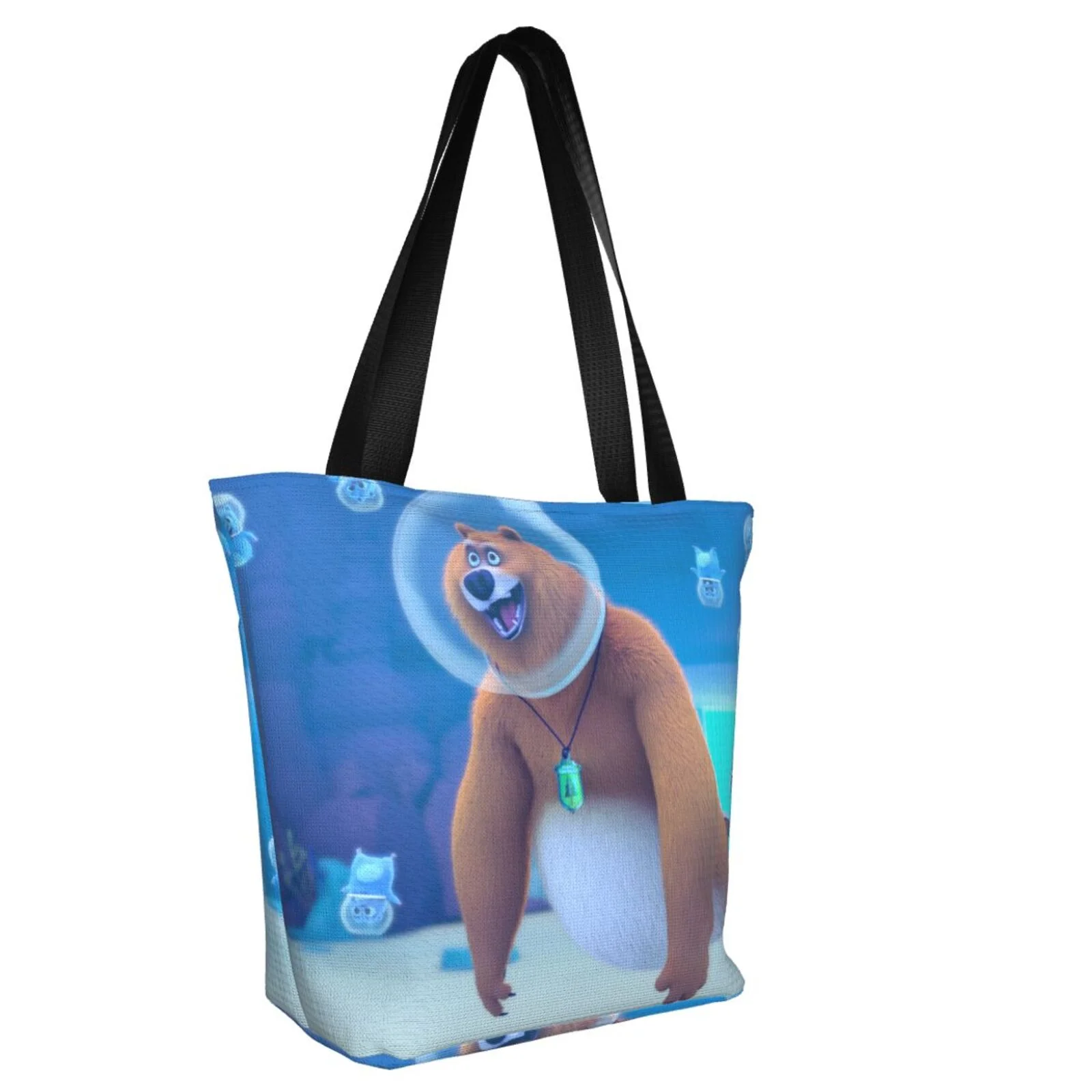 Bear Grizzy And the Lemmings Women's Tote Bag Large Capacity Shoulder Handbag For Travel Beach Shopping Business Work School