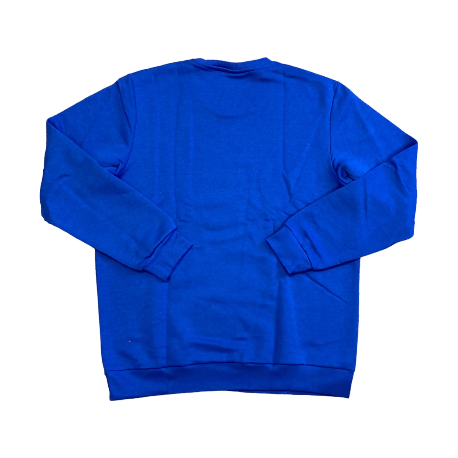 Adidas Men's Graphic Logo Long Sleeve Fleece Lined Sweatshirt (Royal Blue/White, L)