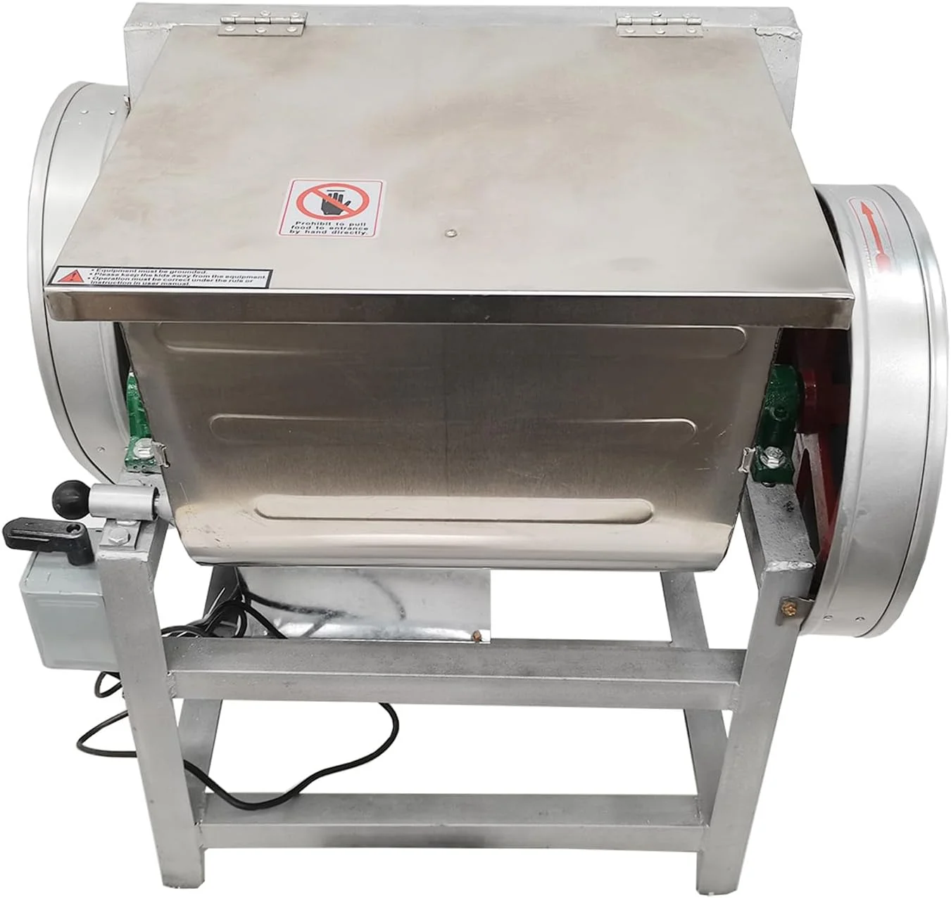 EQCOTWEA Commercial Dough Mixer Flour Mixing Machine 30QT with 120 Degree Tilt Bowl