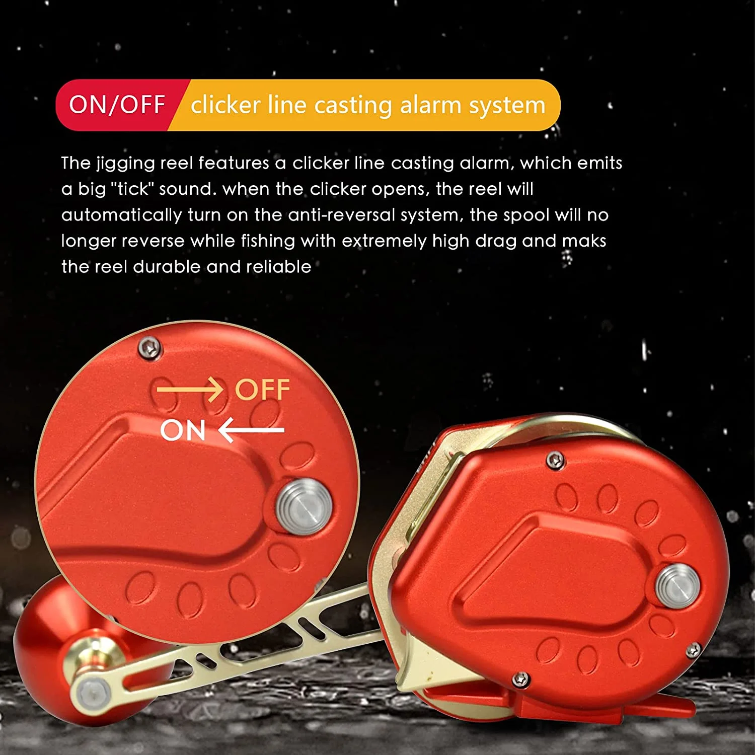 Topline Tackle Slow Pitch Jigging Reels 66lbs Slow Jigging Reel Saltwater 6.3:1, 9BB+2RB Jigging Reel Saltwater Conventional Reels