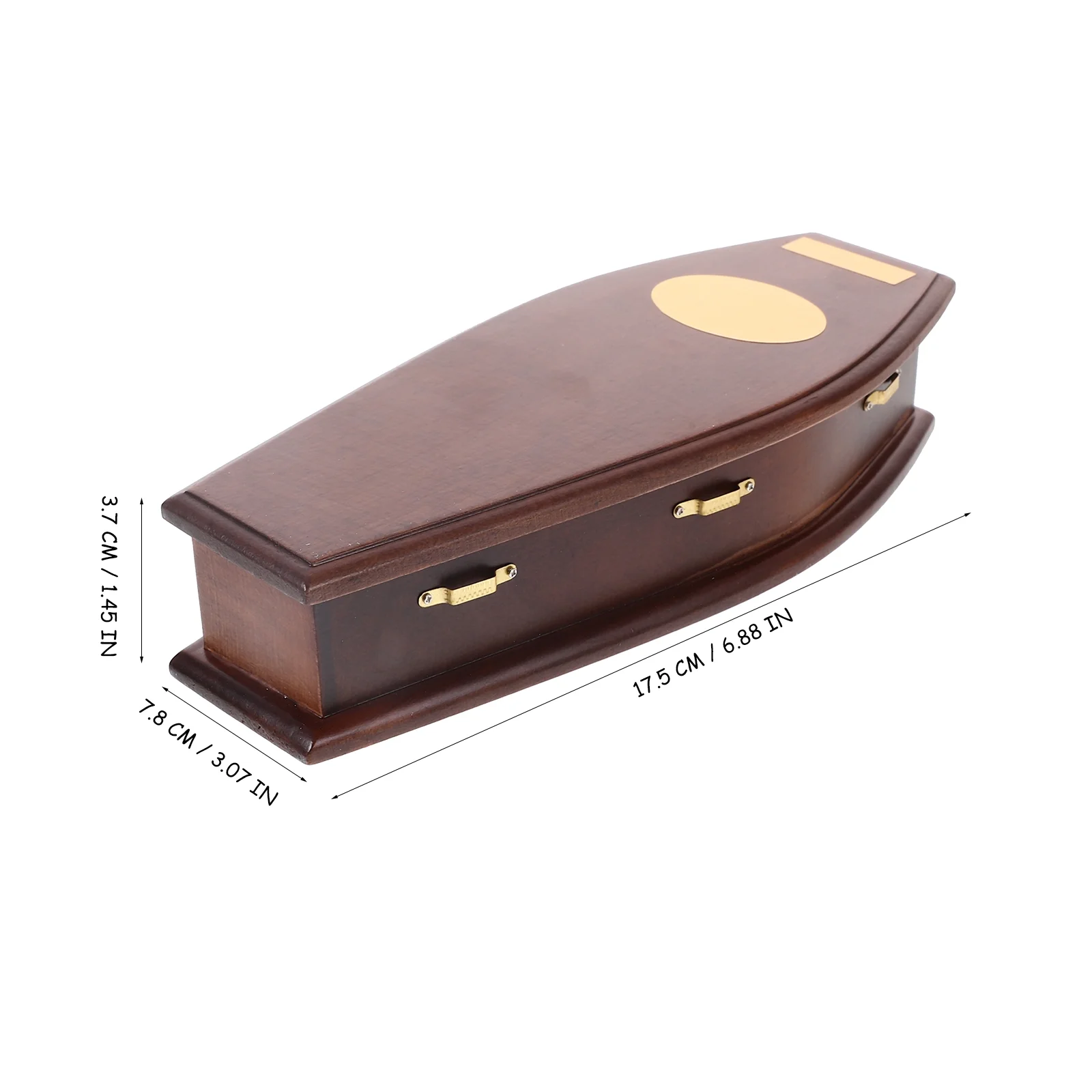 Hemoton Miniature Wooden Coffin Mini Doll House Coffin Model Halloween Decoration