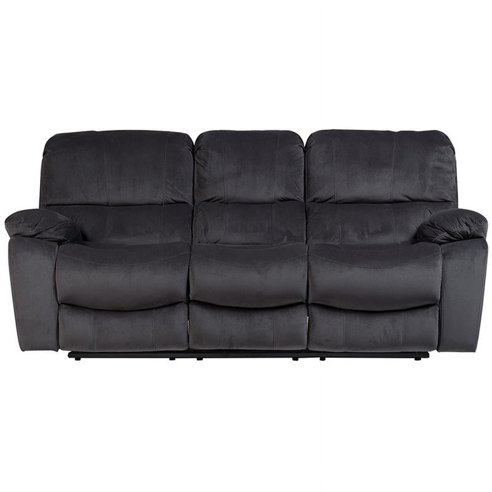 Ramsey Plush Reclining Sofa - Steel Gray