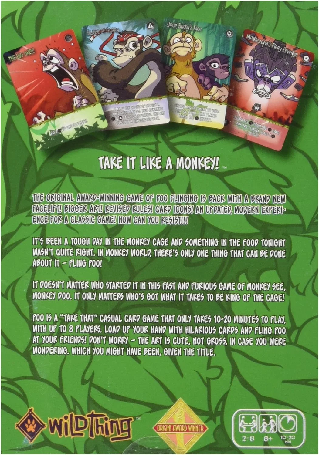 Poo - A Fast Paced Card Game Where You Fling Poo Until One Monkey is Left Standing for 2-8 Players, Ages 8+