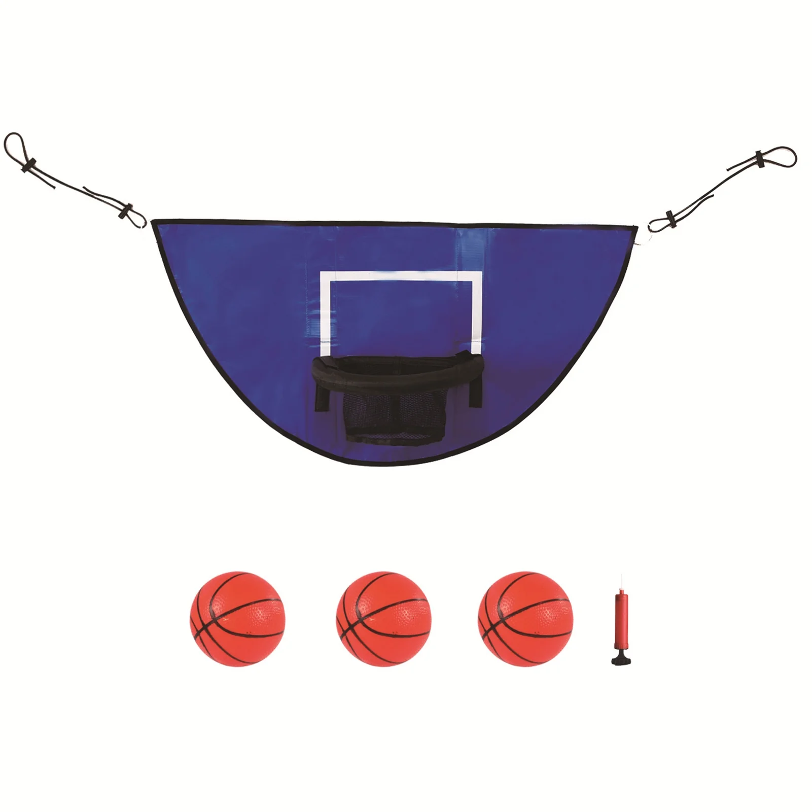 Pnellth 1 Set Universal Trampoline Basketball Hoop Set with Pump and Mini Basketballs Goal Practice Casual Game Children Indoor Outdoor Basketball Sports Toy Birthday Gift