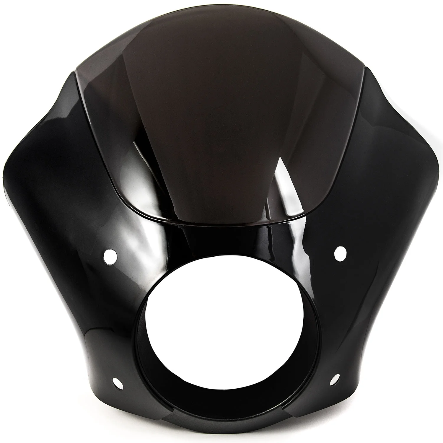 Krator Black & Smoke Quarter Fairing Windshield Kit + Fork Mounting Hardware Compatible with Harley Davidson Sportster Low XL1200L 2006-2011