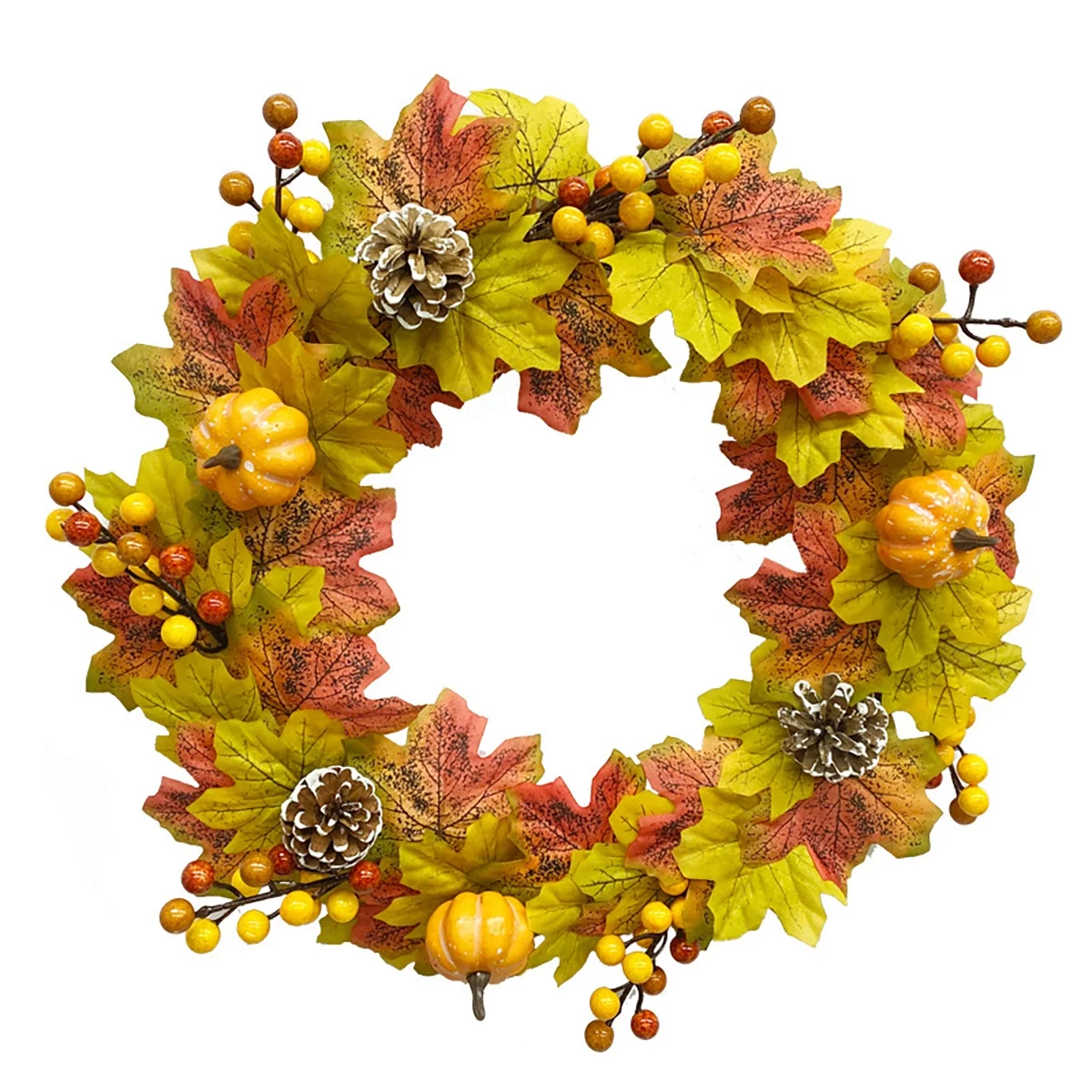 Fall Garland Maple Leaf, 5.56Ft/Piece Hanging Vine Garland Artificial Autumn Foliage Garland Thanksgiving Decor for Home Wedding Fireplace Party Christmas 2-Pack